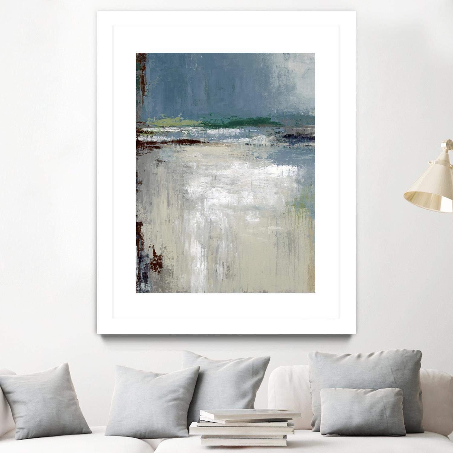 Soft Horizon by Liz Jardine on GIANT ART - white abstract