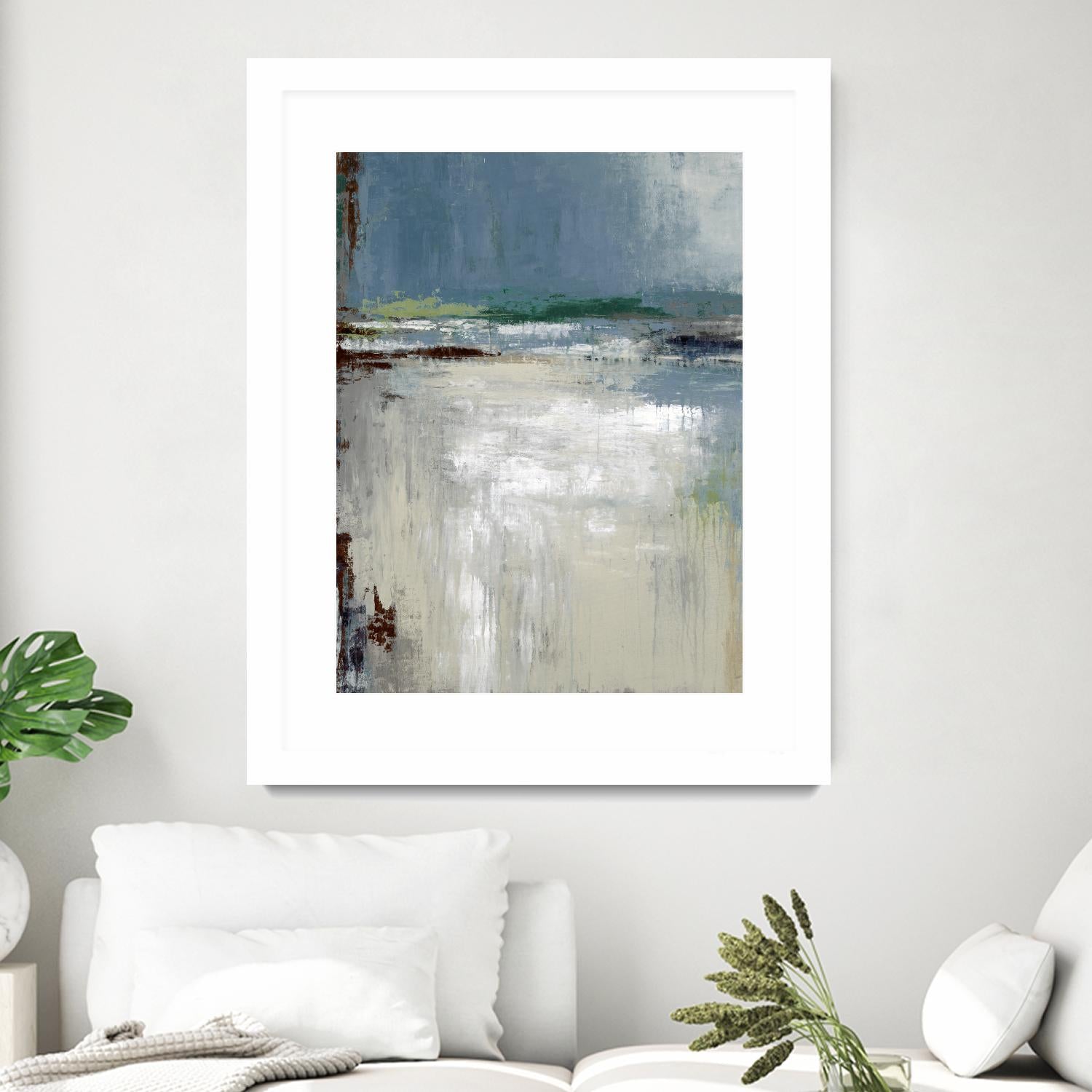 Soft Horizon by Liz Jardine on GIANT ART - white abstract