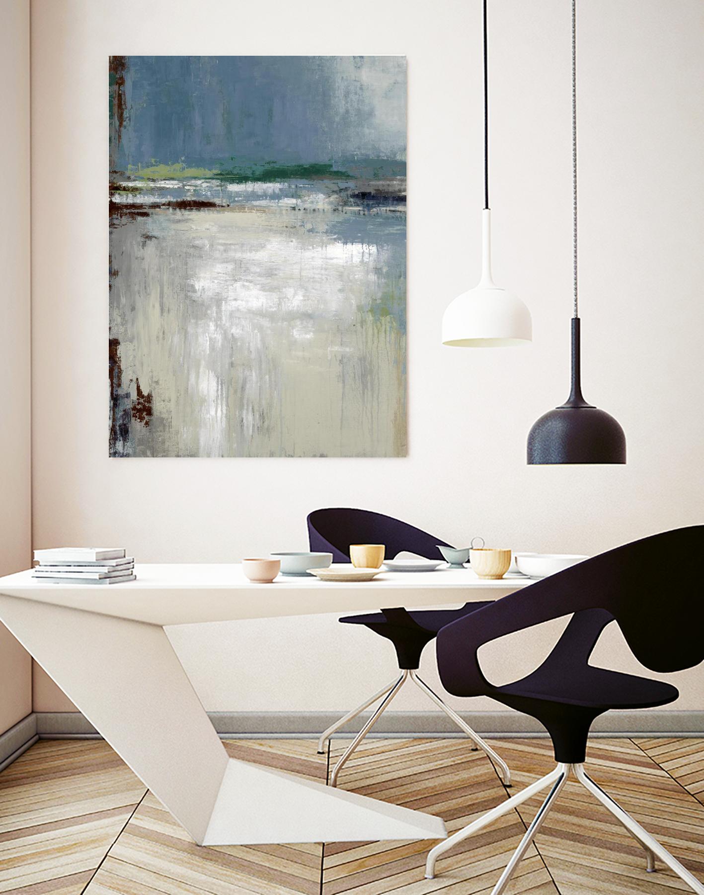 Soft Horizon by Liz Jardine on GIANT ART - white abstract