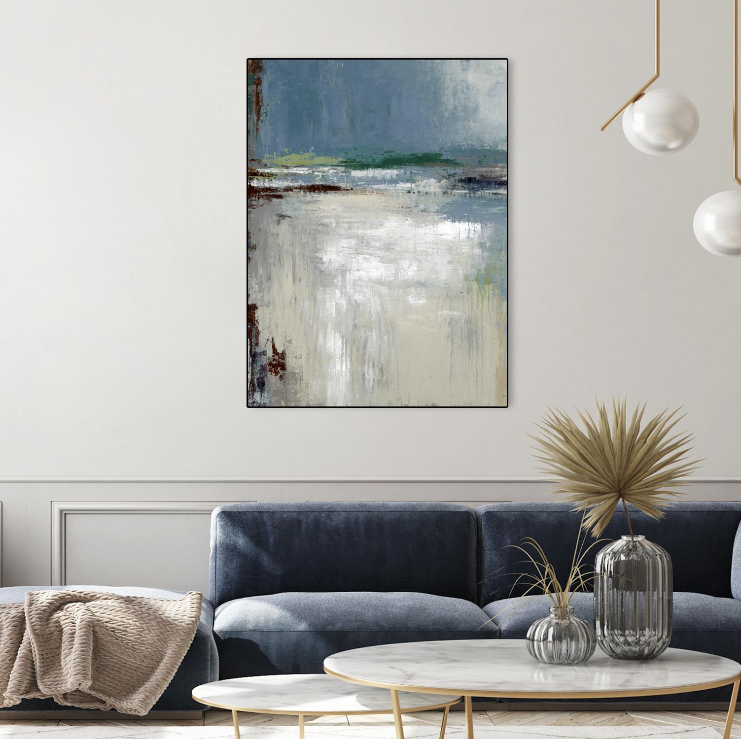 Soft Horizon by Liz Jardine on GIANT ART - white abstract