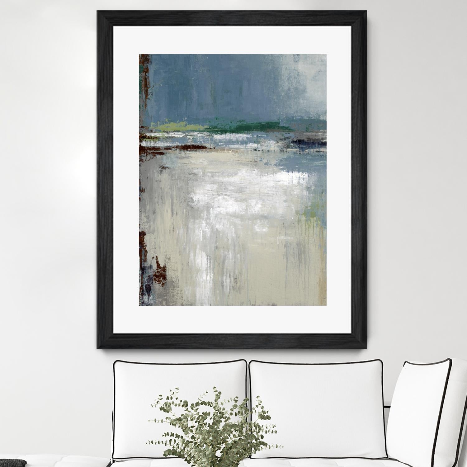Soft Horizon by Liz Jardine on GIANT ART - white abstract