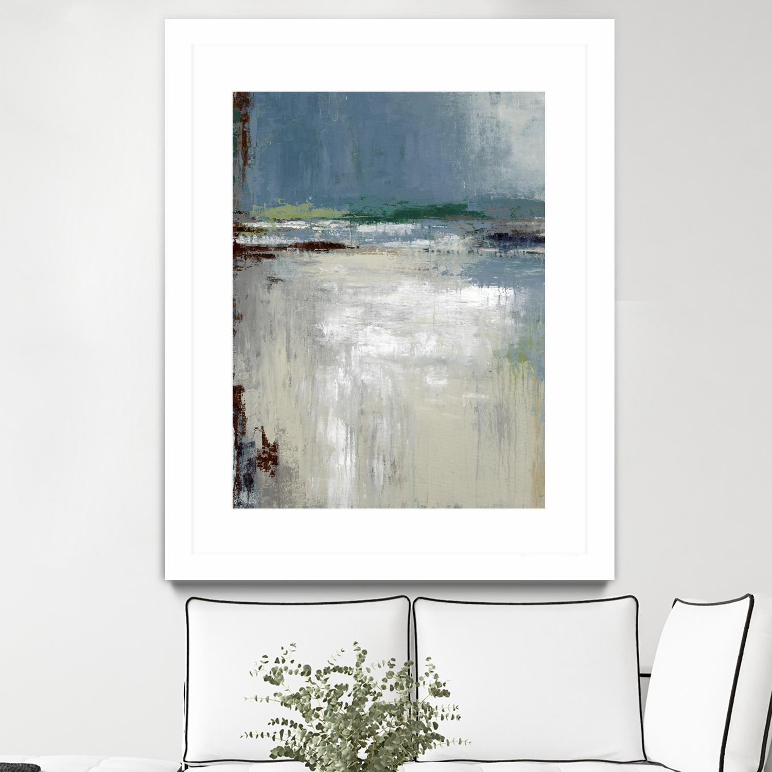 Soft Horizon by Liz Jardine on GIANT ART - white abstract