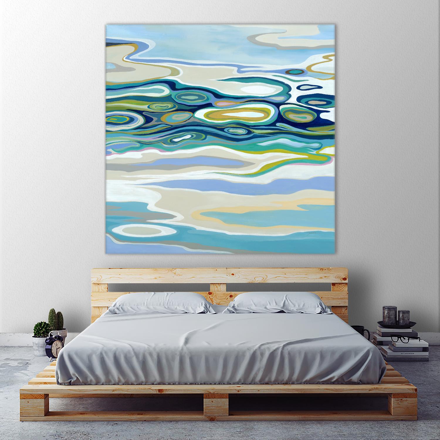 By The Sea by Liz Jardine on GIANT ART - green abstract