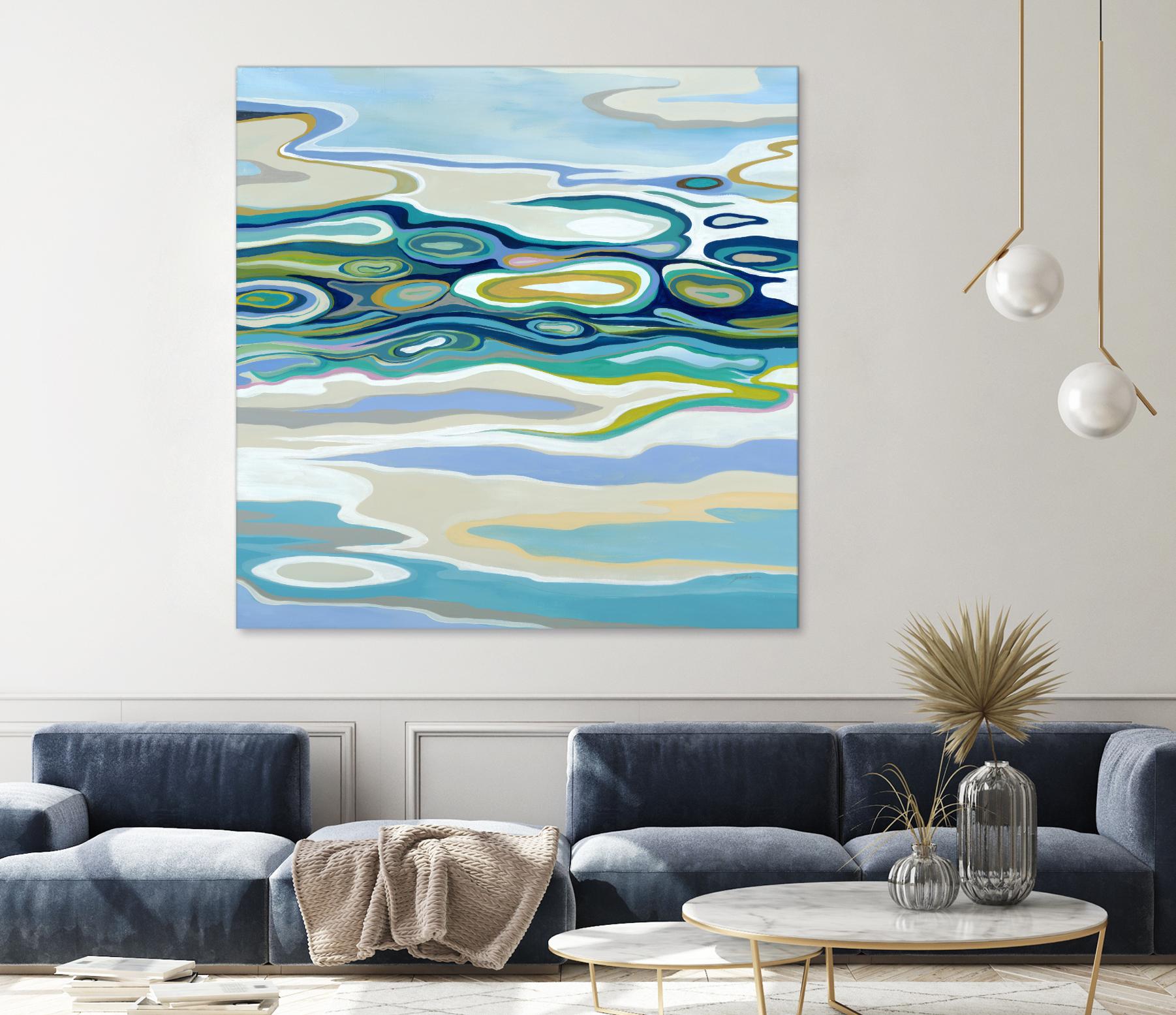 By The Sea by Liz Jardine on GIANT ART - green abstract