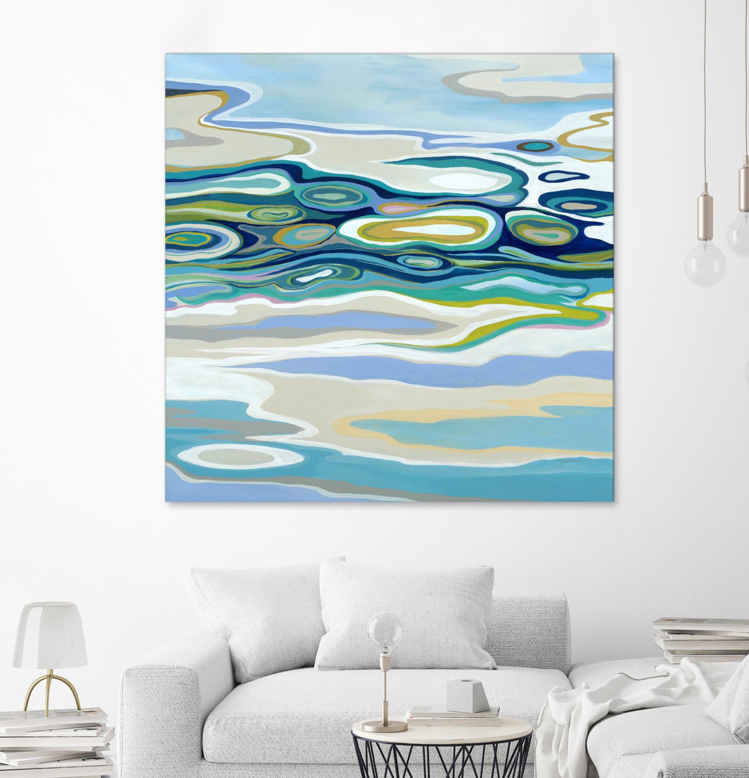By The Sea by Liz Jardine on GIANT ART - green abstract