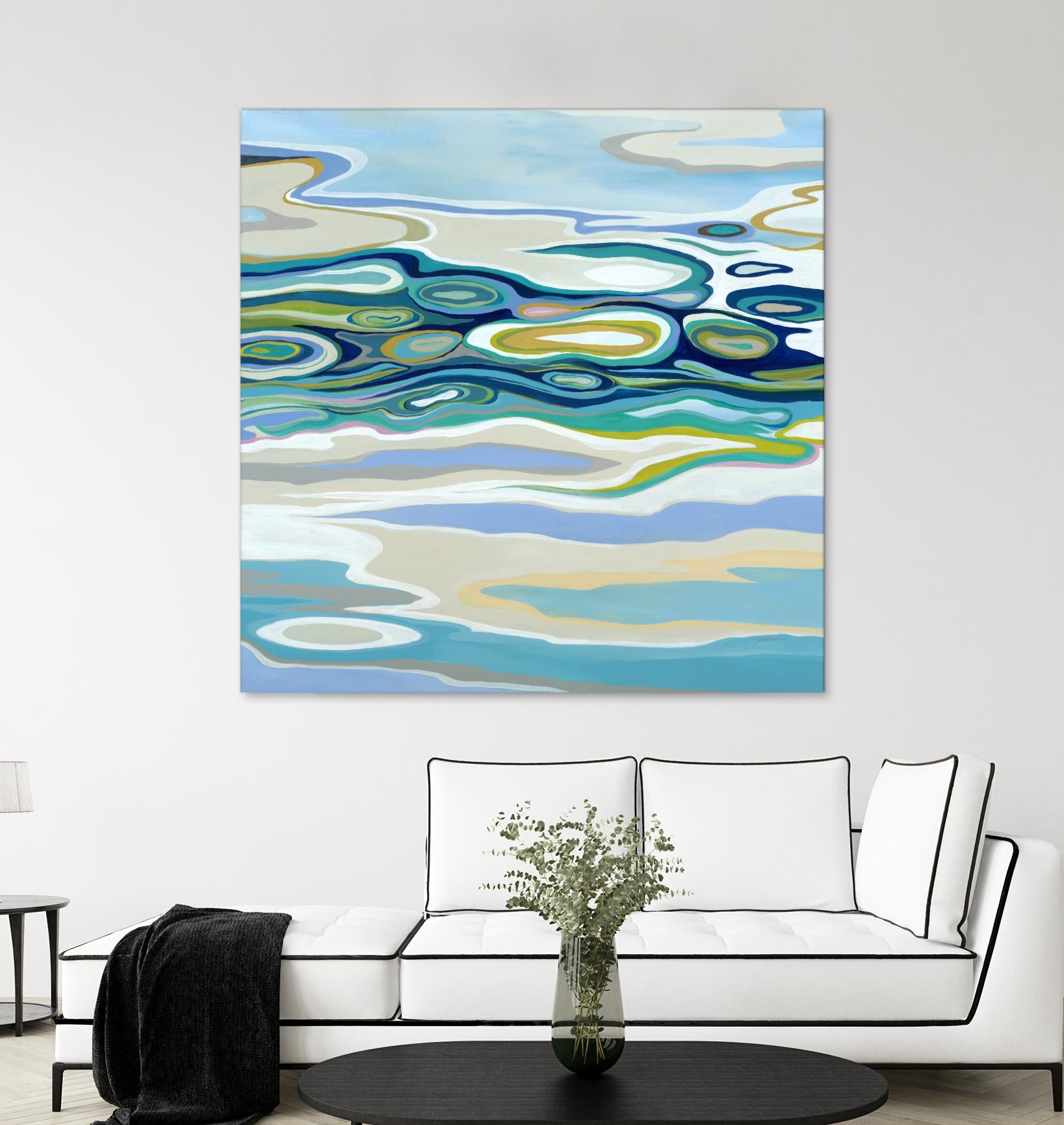 By The Sea by Liz Jardine on GIANT ART - green abstract