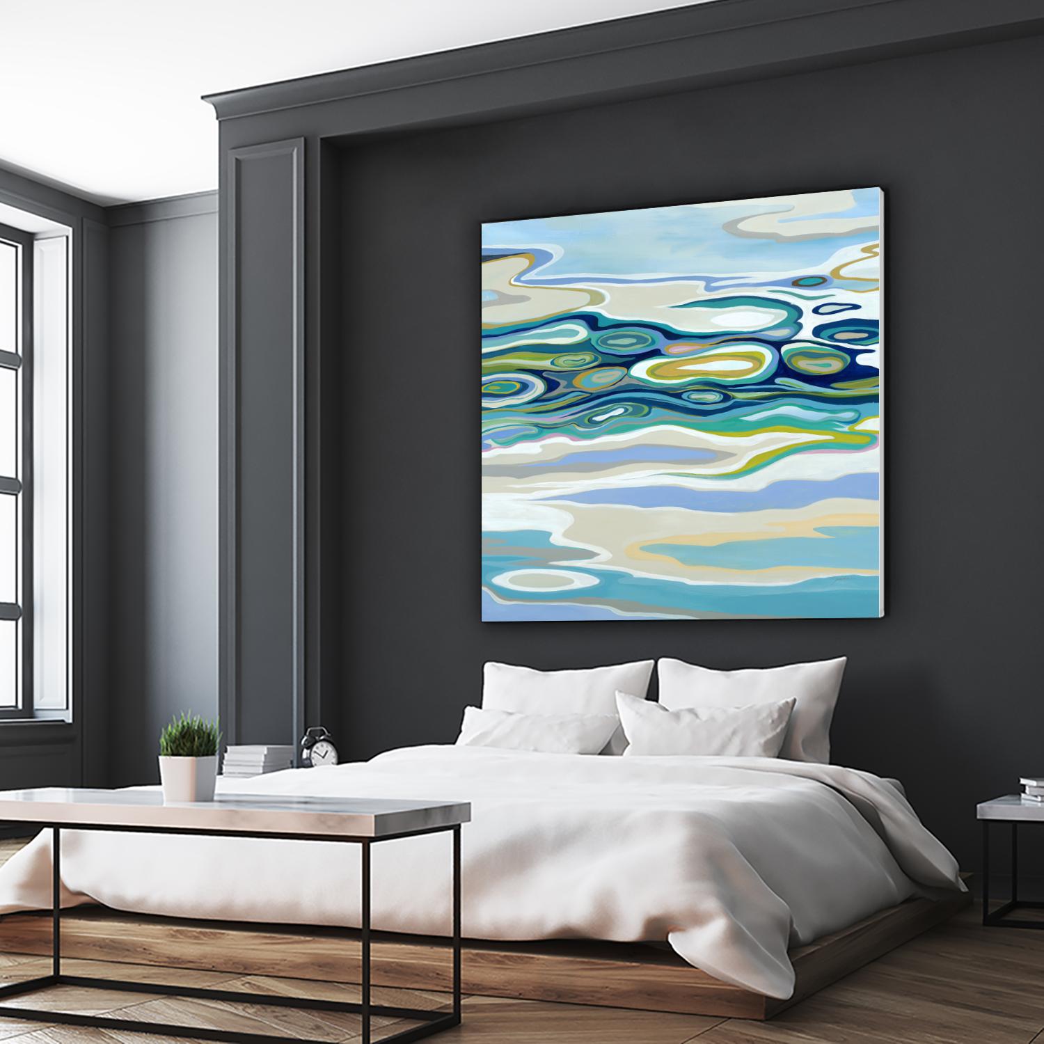 By The Sea by Liz Jardine on GIANT ART - green abstract