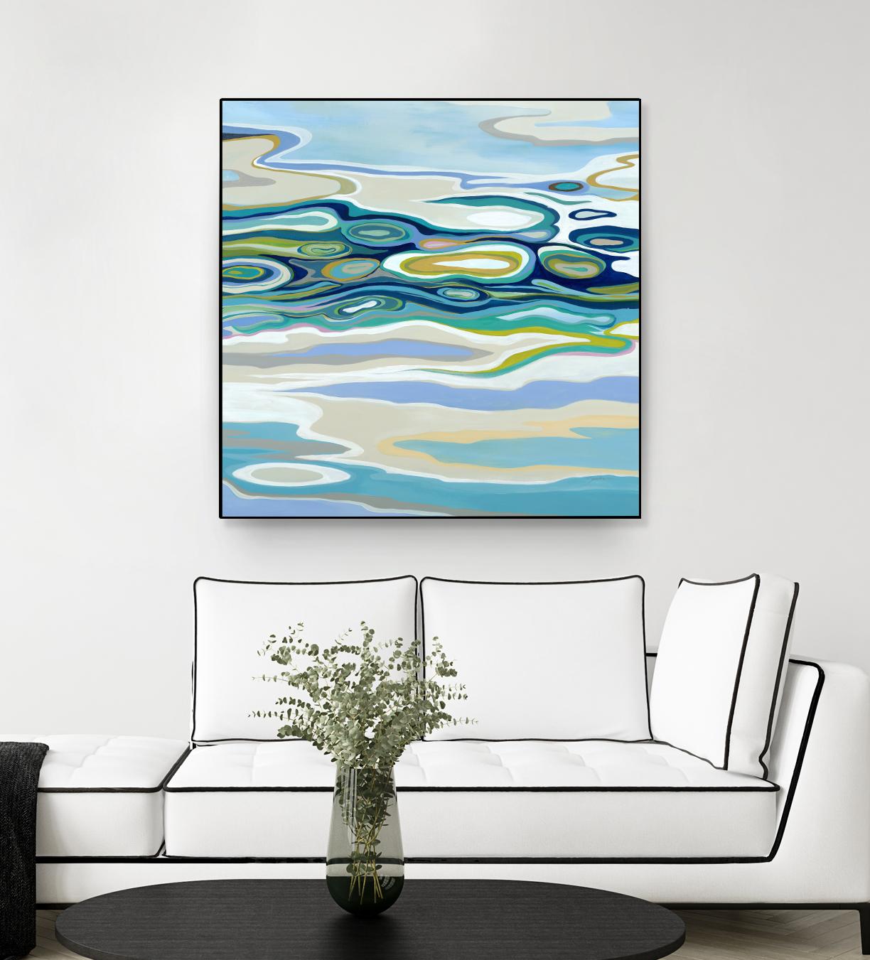 By The Sea by Liz Jardine on GIANT ART - green abstract