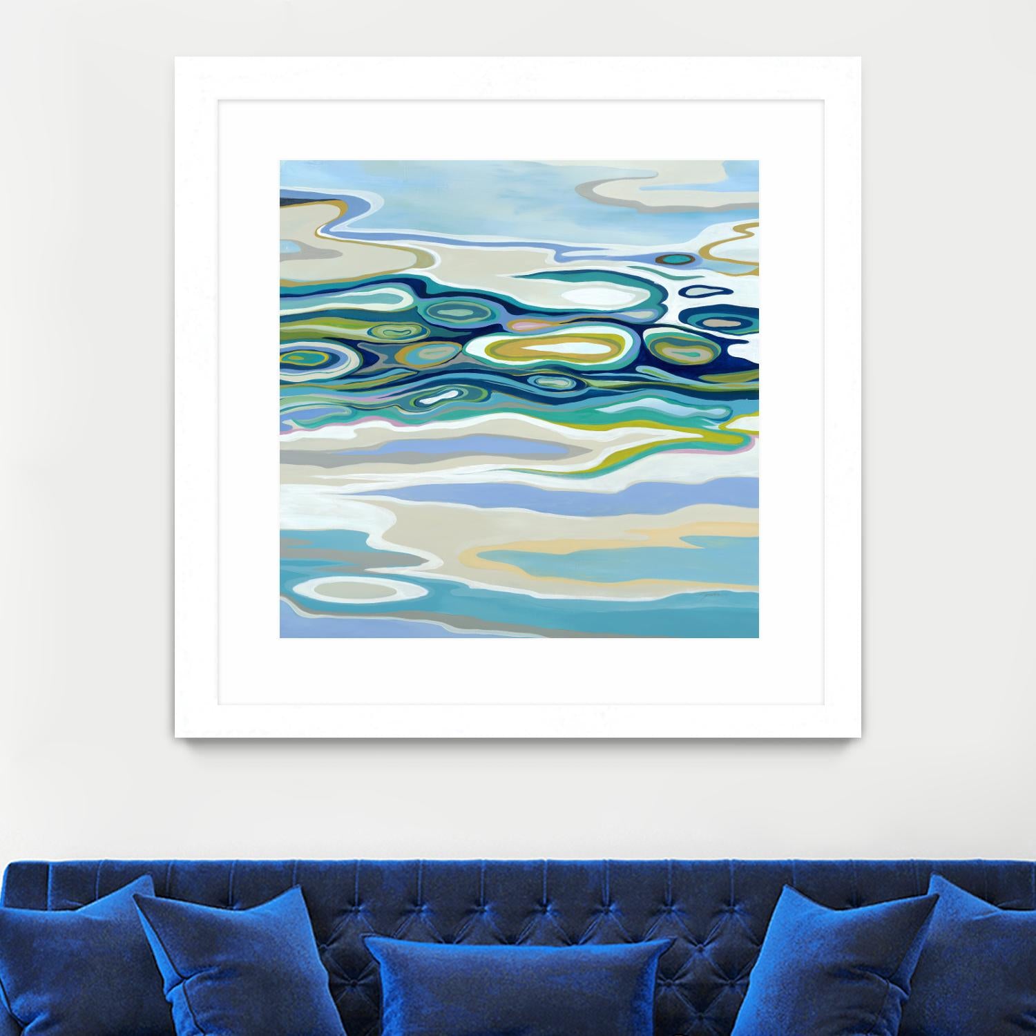 By The Sea by Liz Jardine on GIANT ART - green abstract