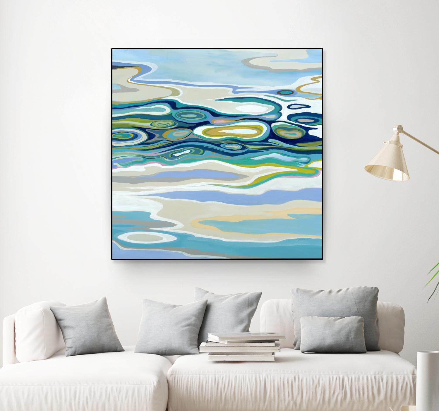 By The Sea by Liz Jardine on GIANT ART - green abstract