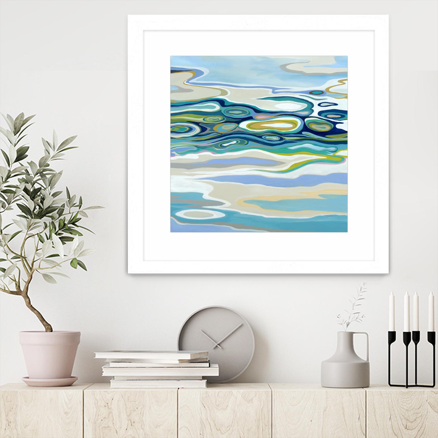 By The Sea by Liz Jardine on GIANT ART - green abstract