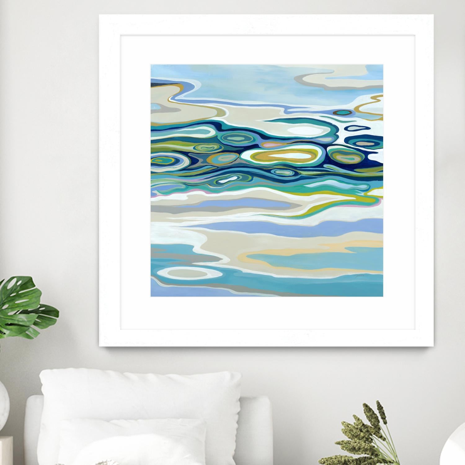 By The Sea by Liz Jardine on GIANT ART - green abstract