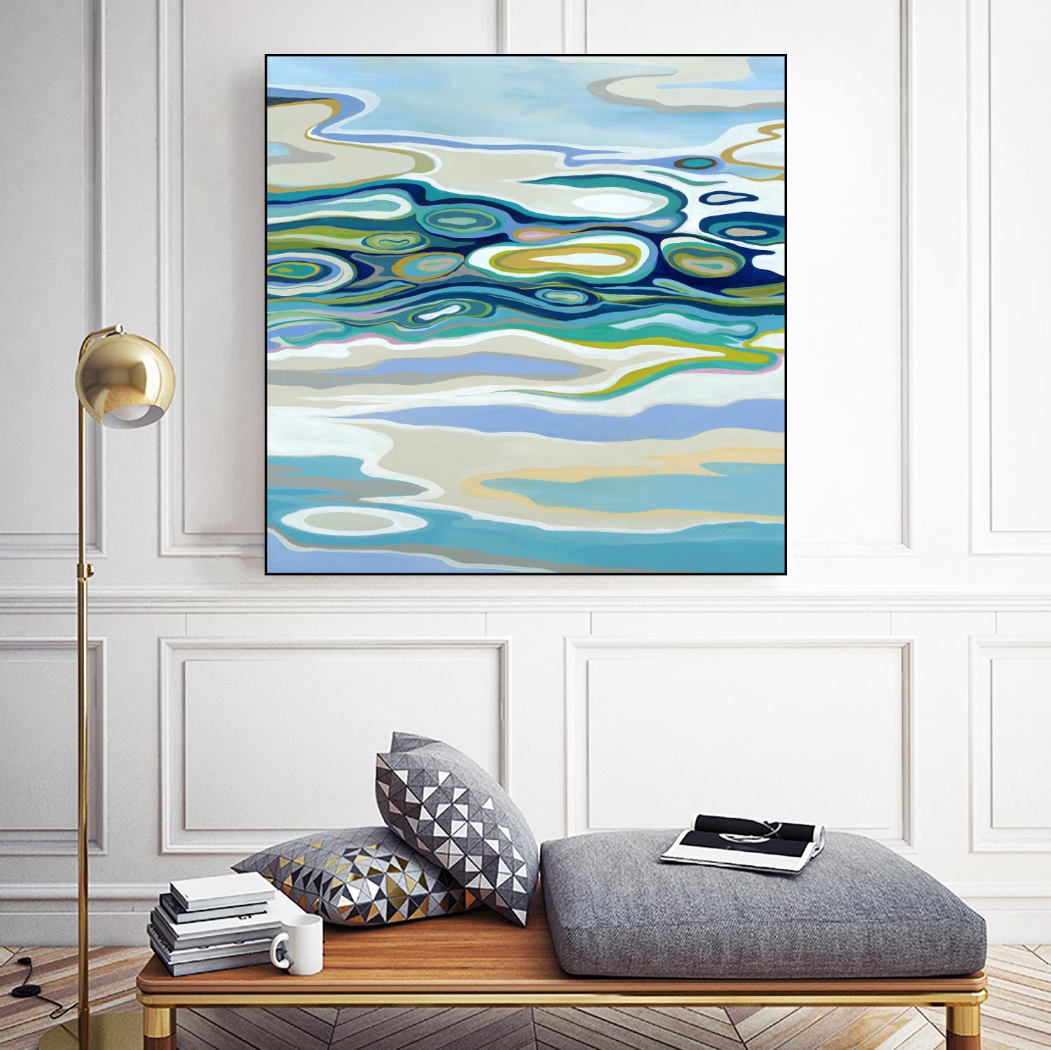 By The Sea by Liz Jardine on GIANT ART - green abstract