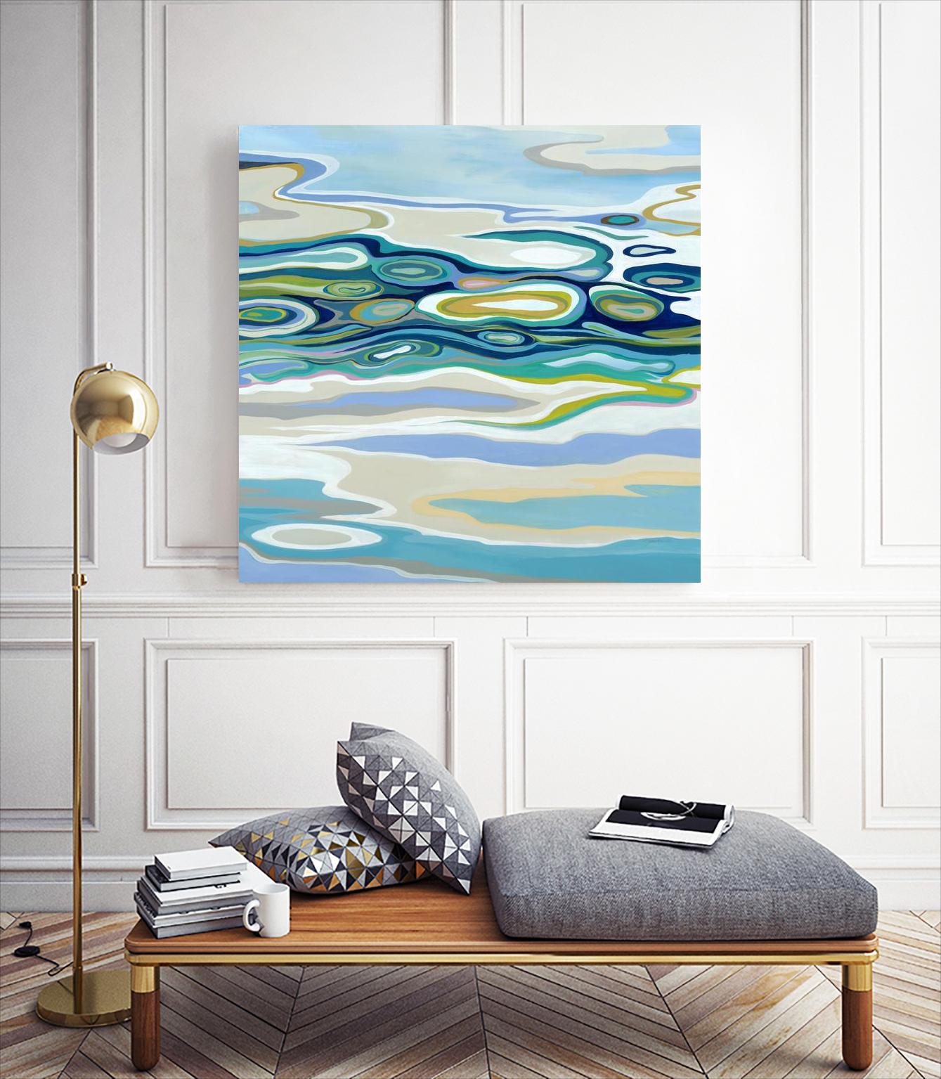 By The Sea by Liz Jardine on GIANT ART - green abstract
