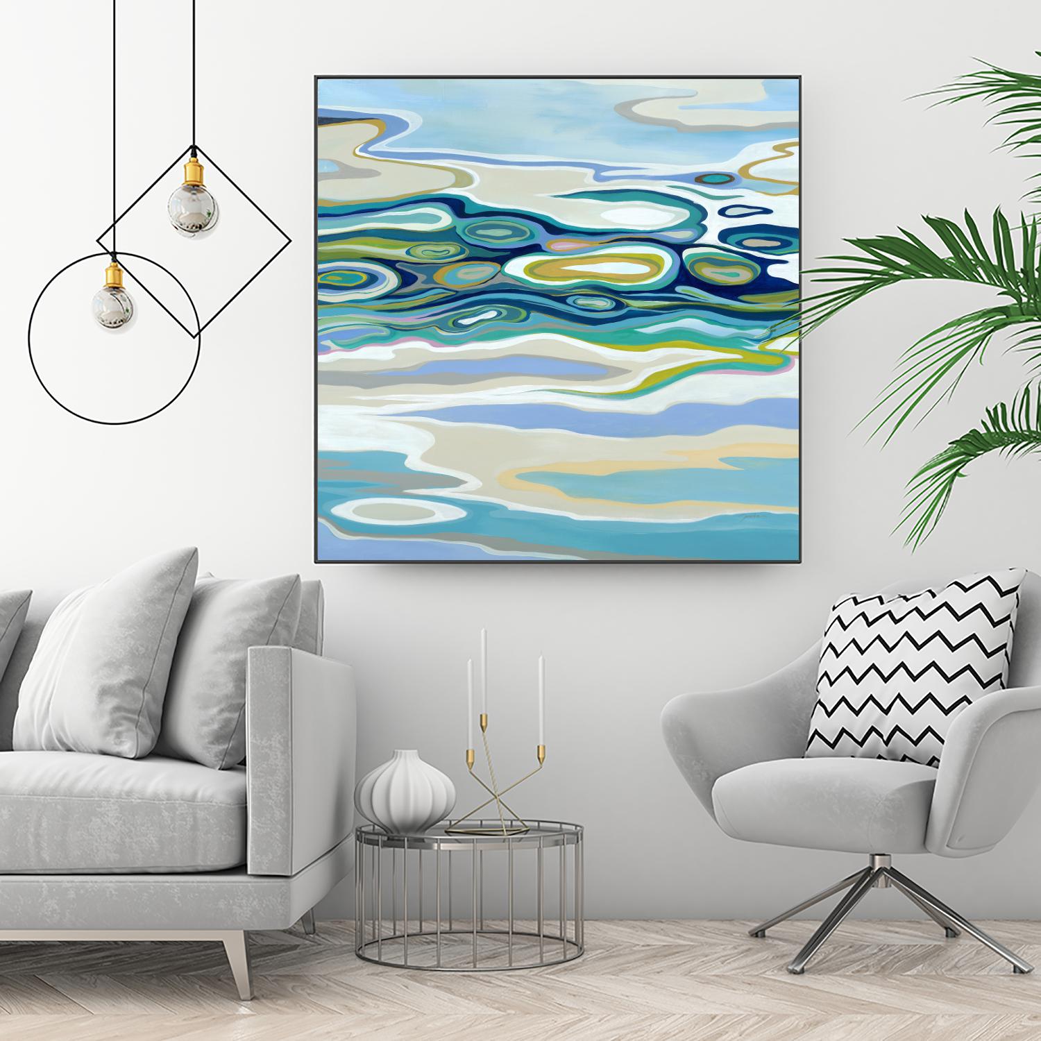 By The Sea by Liz Jardine on GIANT ART - green abstract