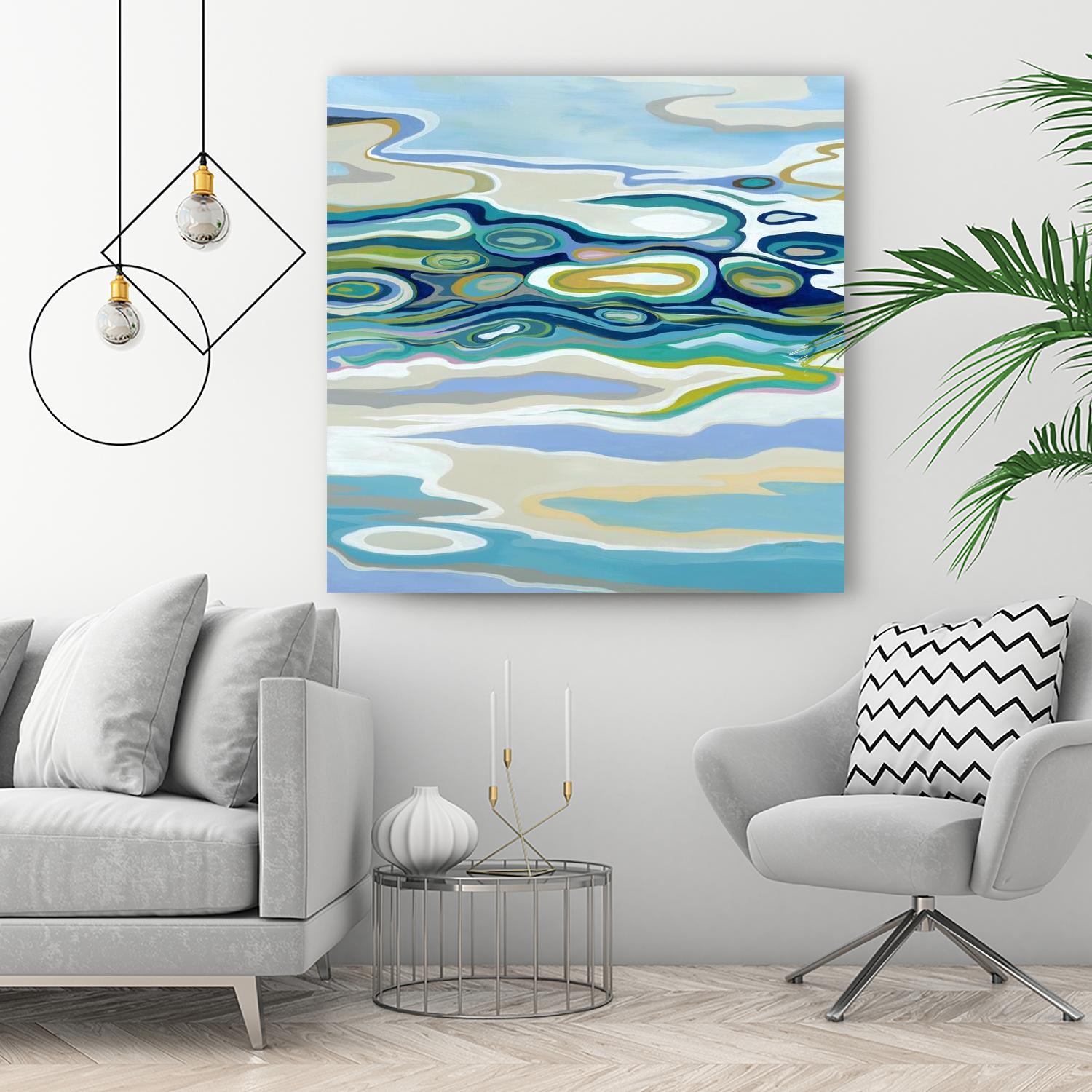 By The Sea by Liz Jardine on GIANT ART - green abstract