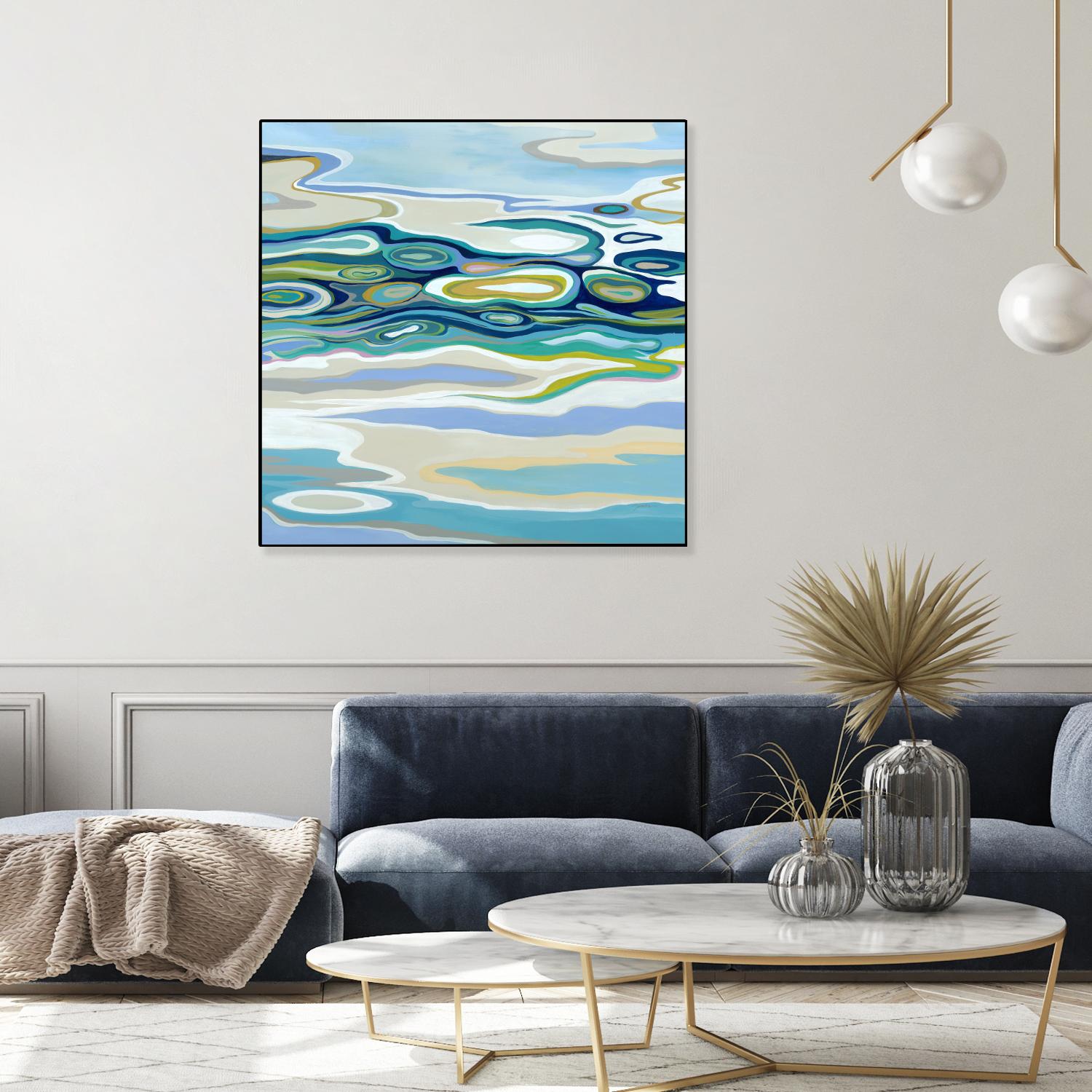 By The Sea by Liz Jardine on GIANT ART - green abstract