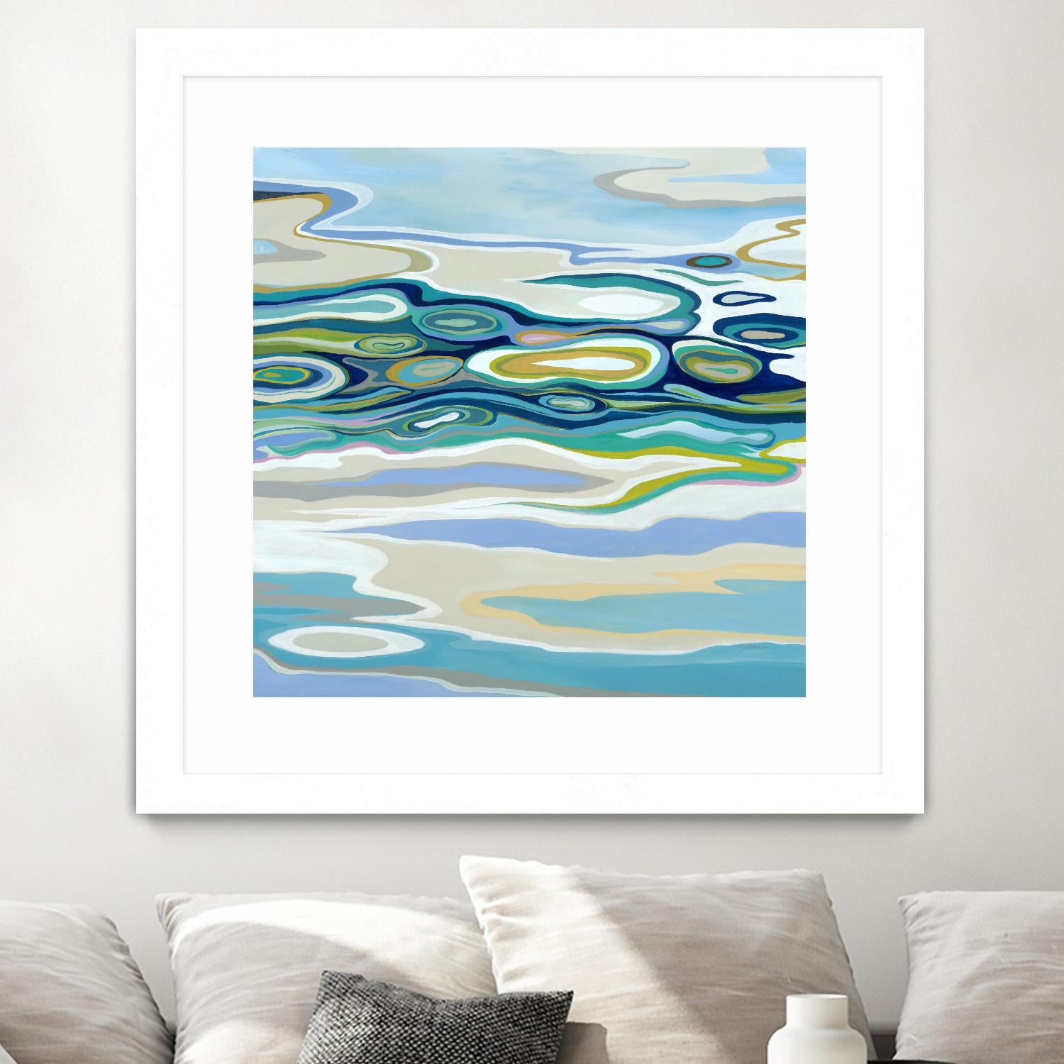 By The Sea by Liz Jardine on GIANT ART - green abstract