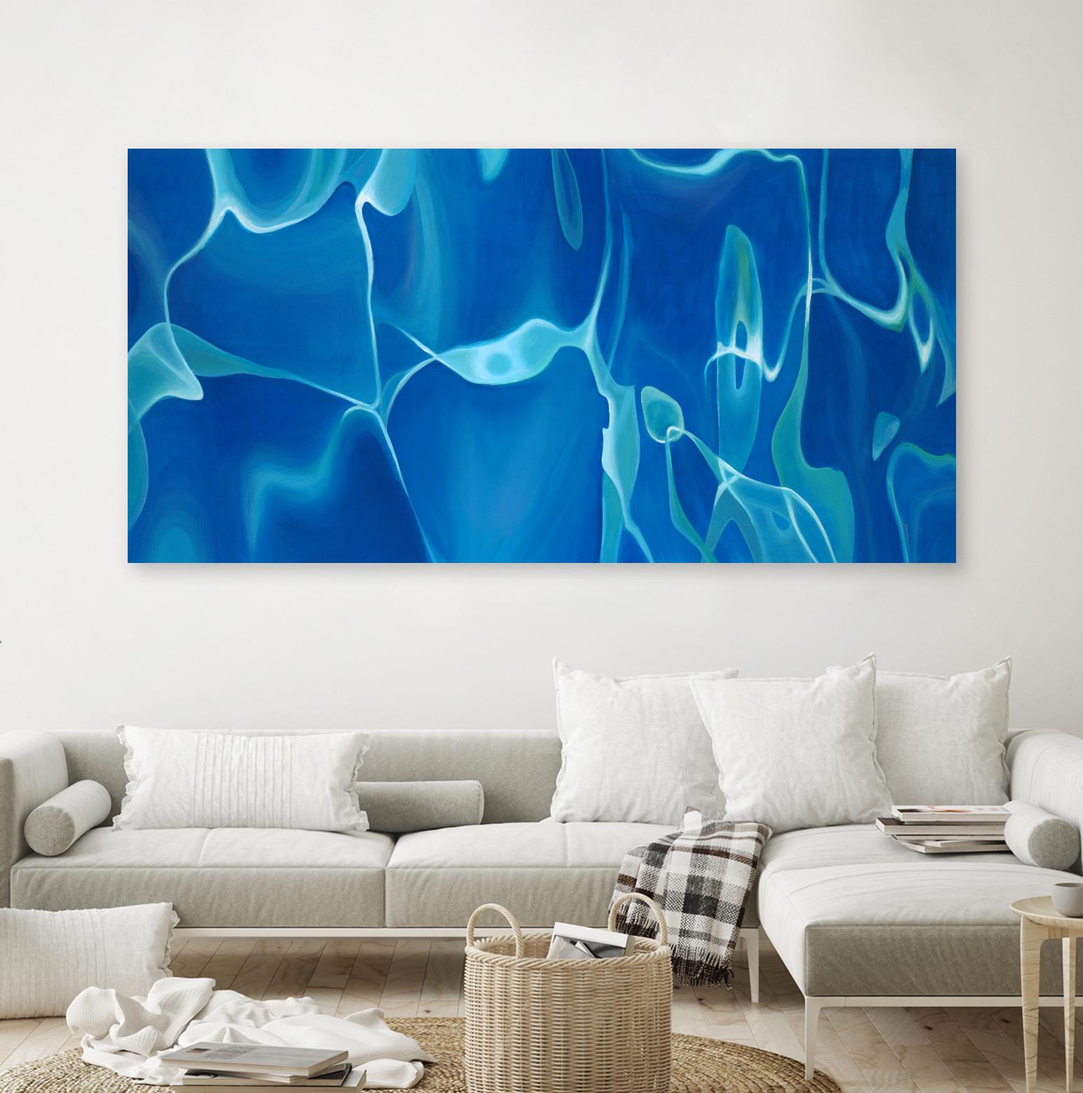 Deep Dive by Liz Jardine on GIANT ART - blue abstract