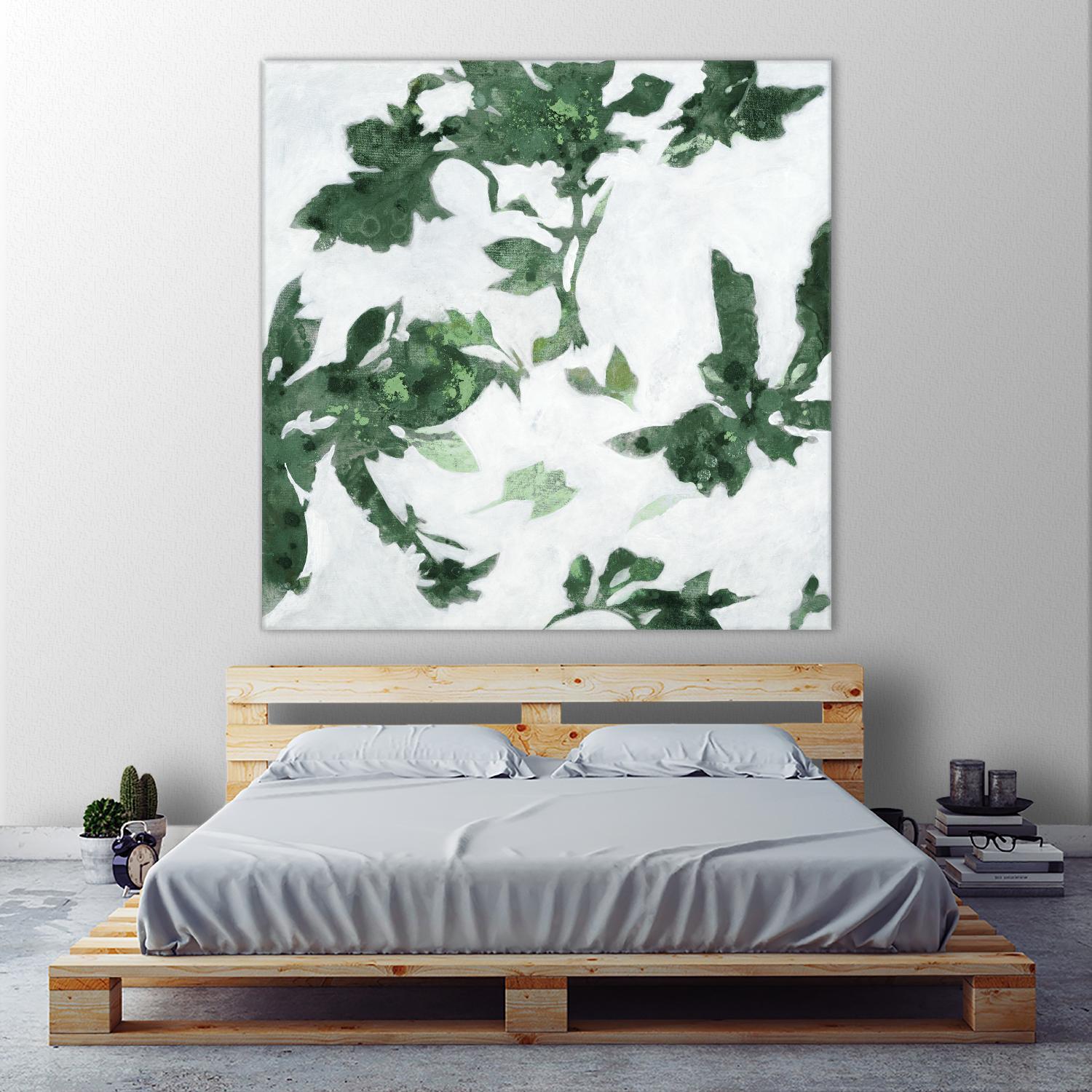 High Flying I V2 by Liz Jardine on GIANT ART - greens abstract floral flowers