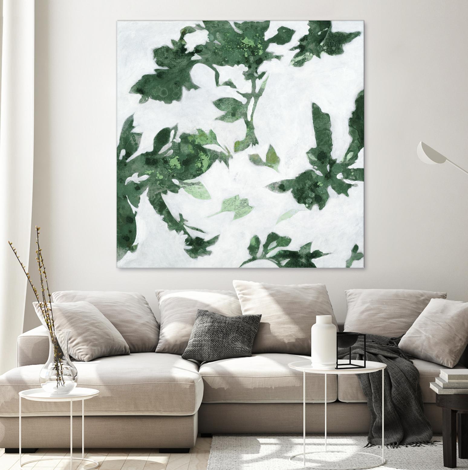 High Flying I V2 by Liz Jardine on GIANT ART - greens abstract floral flowers