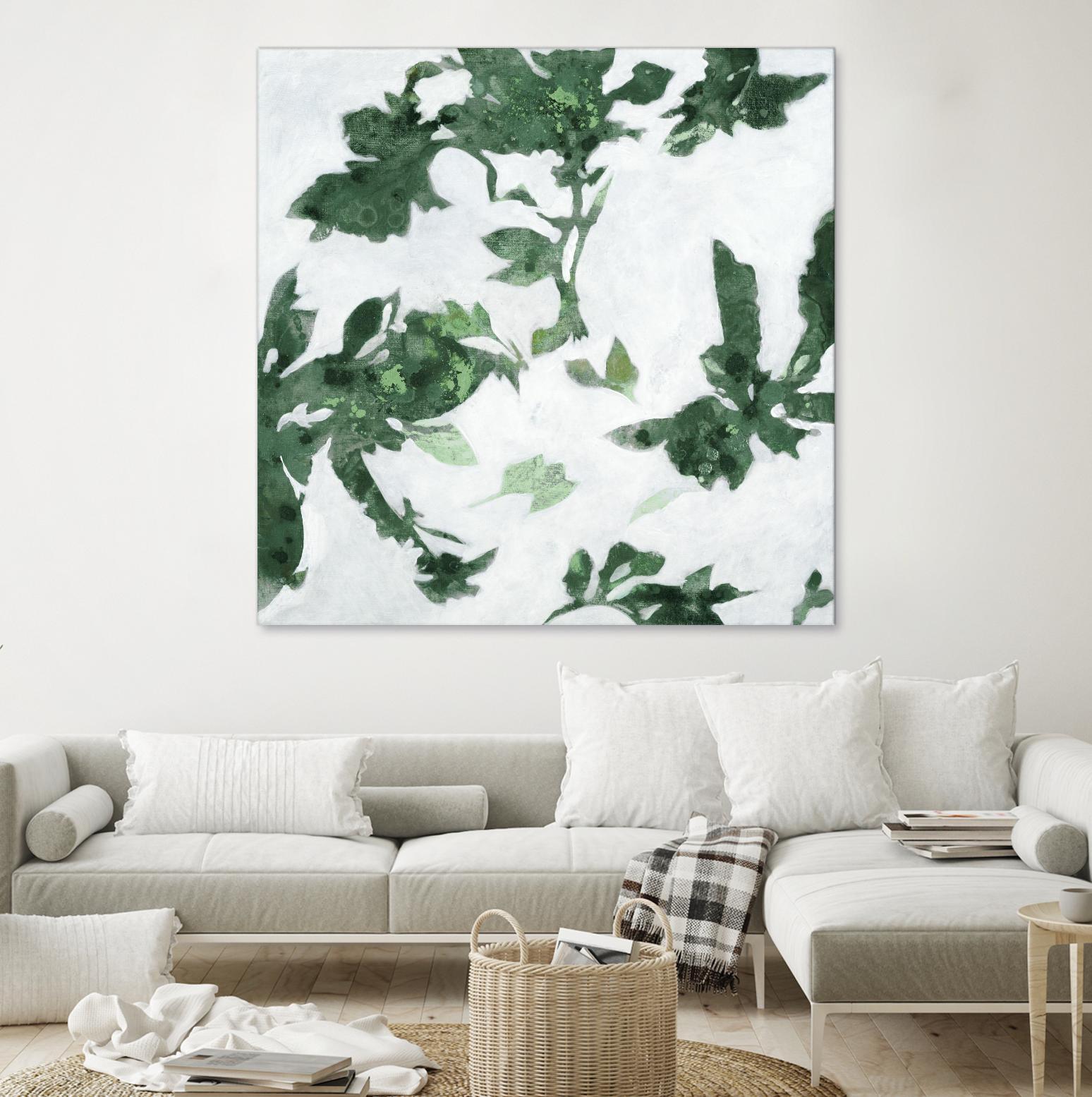 High Flying I V2 by Liz Jardine on GIANT ART - greens abstract floral flowers