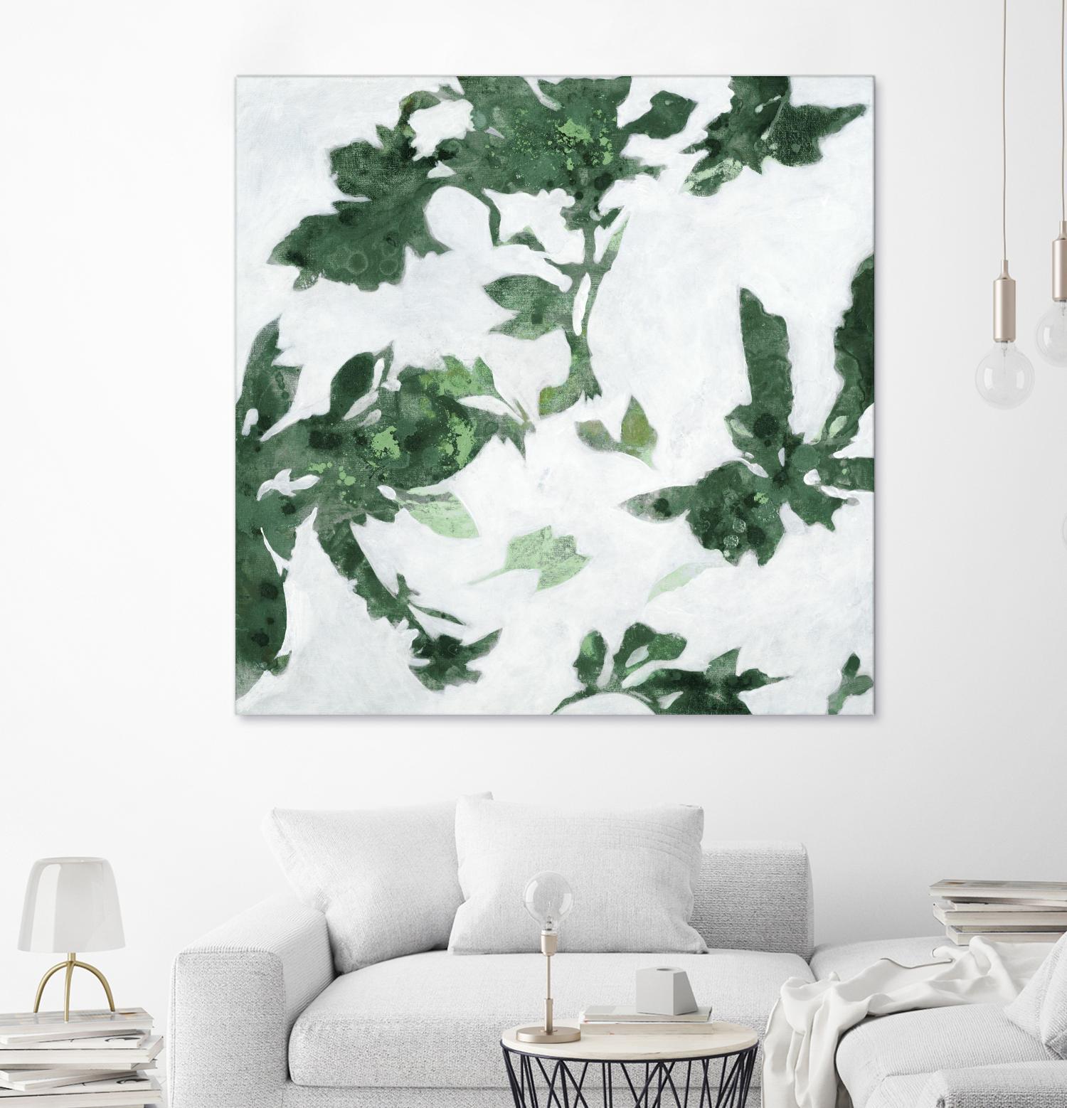 High Flying I V2 by Liz Jardine on GIANT ART - greens abstract floral flowers