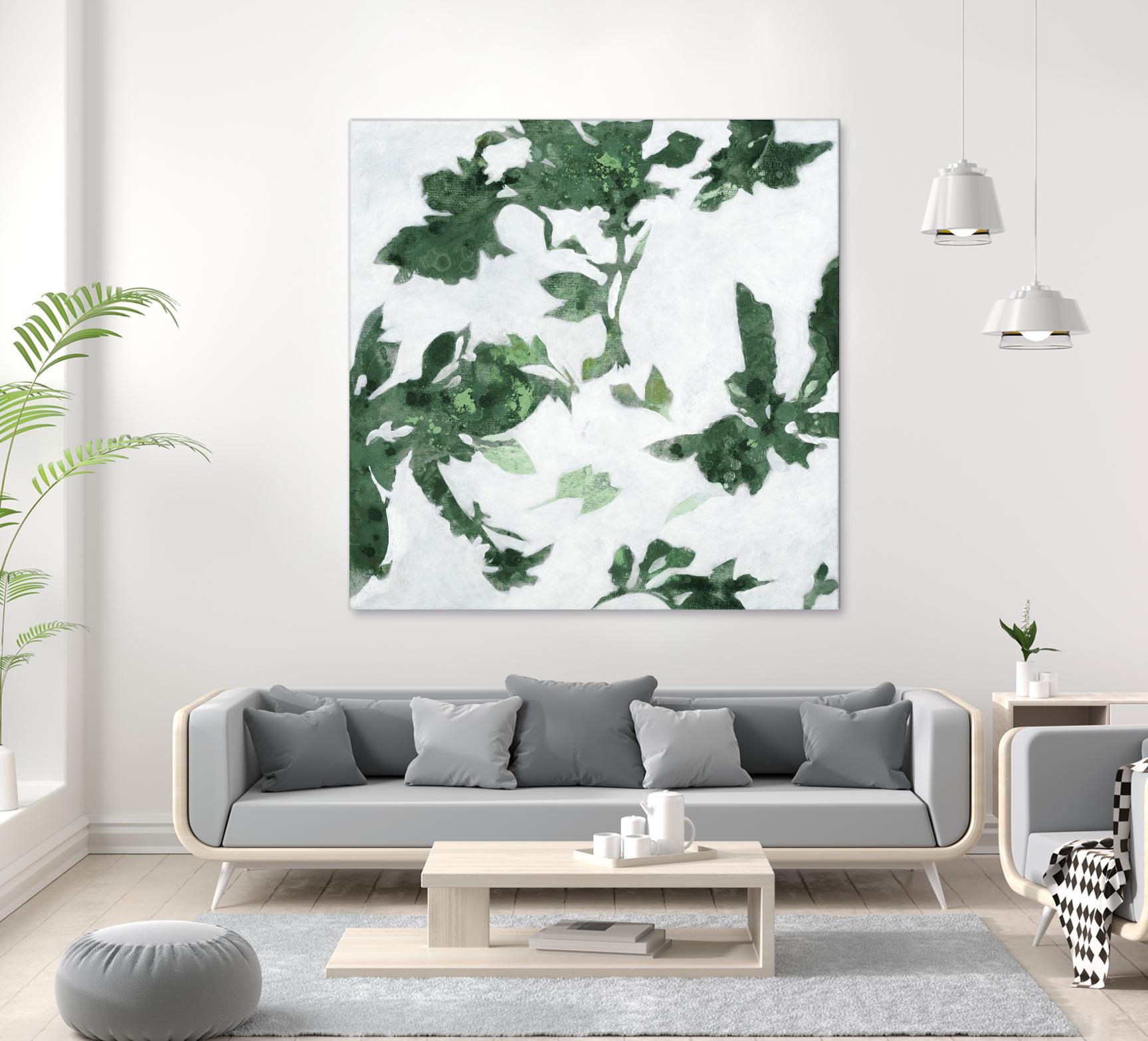 High Flying I V2 by Liz Jardine on GIANT ART - greens abstract floral flowers