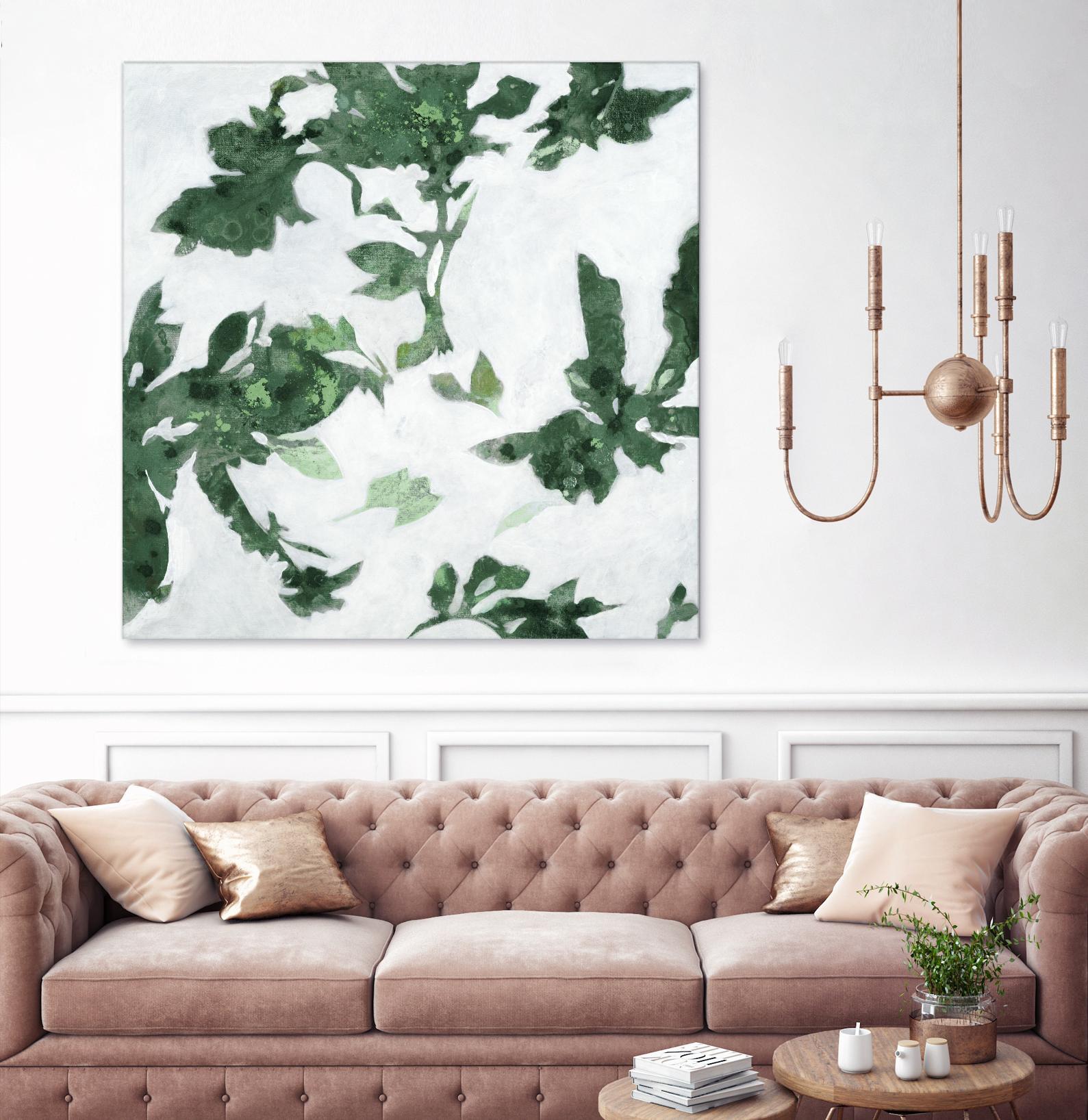 High Flying I V2 by Liz Jardine on GIANT ART - greens abstract floral flowers