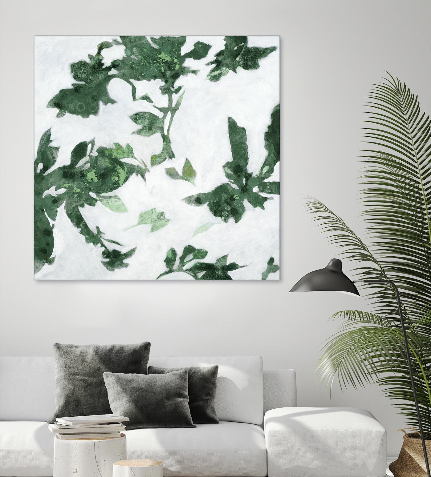 High Flying I V2 by Liz Jardine on GIANT ART - greens abstract floral flowers
