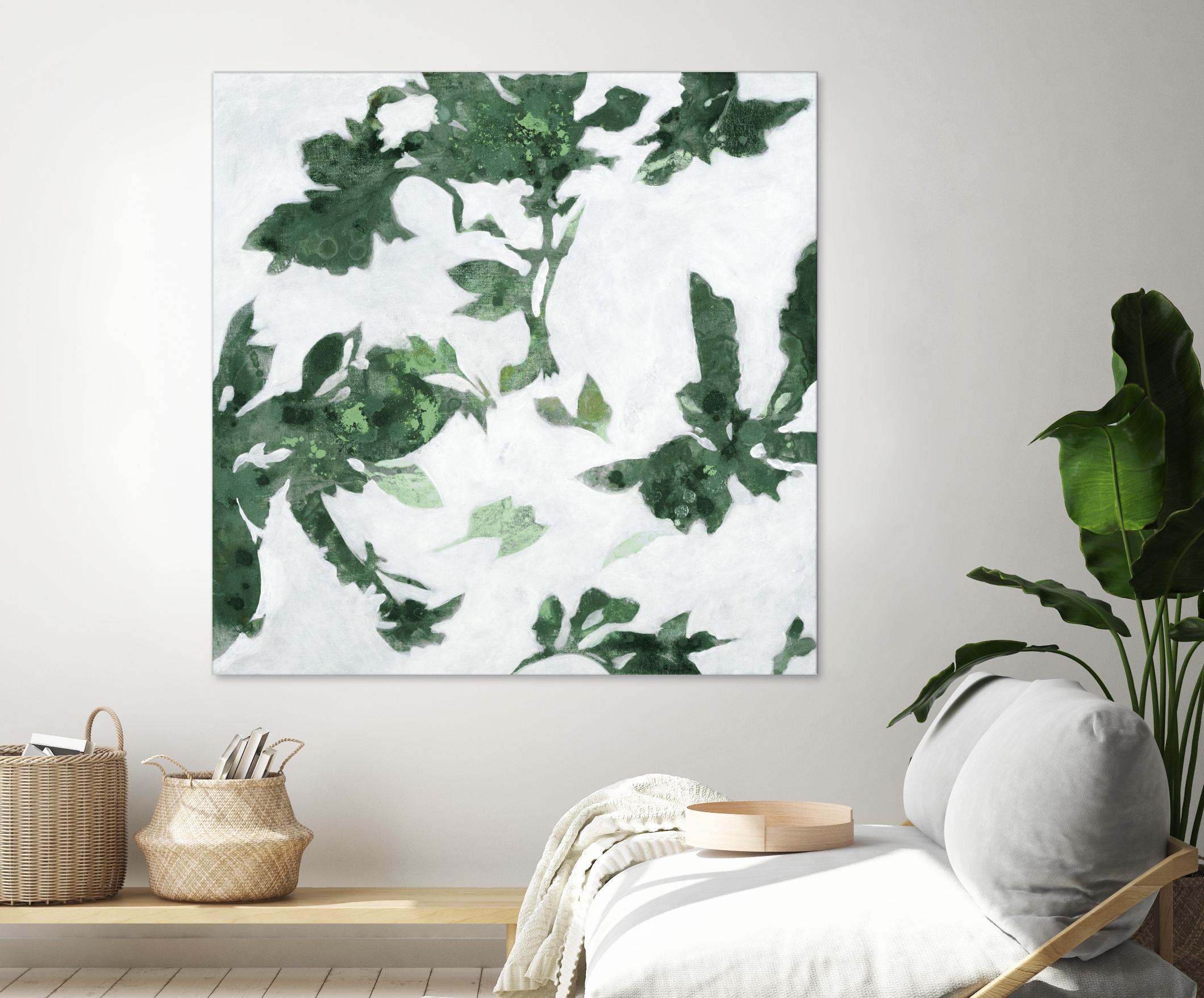 High Flying I V2 by Liz Jardine on GIANT ART - greens abstract floral flowers