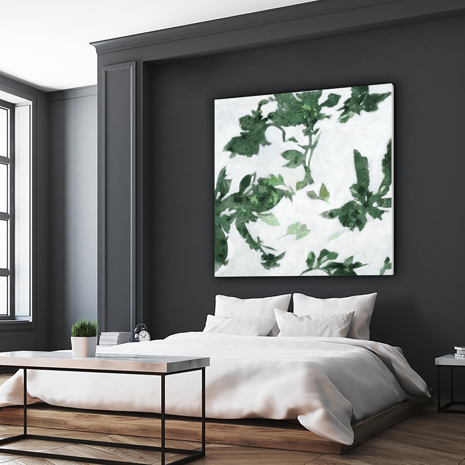 High Flying I V2 by Liz Jardine on GIANT ART - greens abstract floral flowers