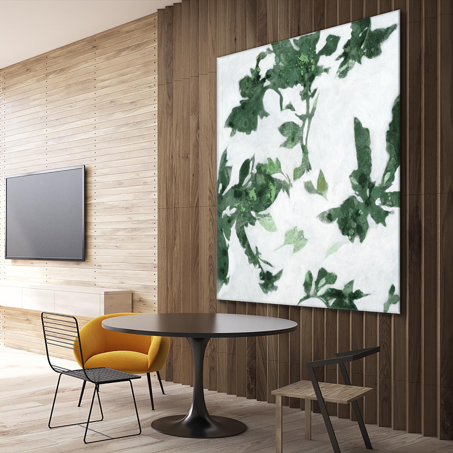 High Flying I V2 by Liz Jardine on GIANT ART - greens abstract floral flowers