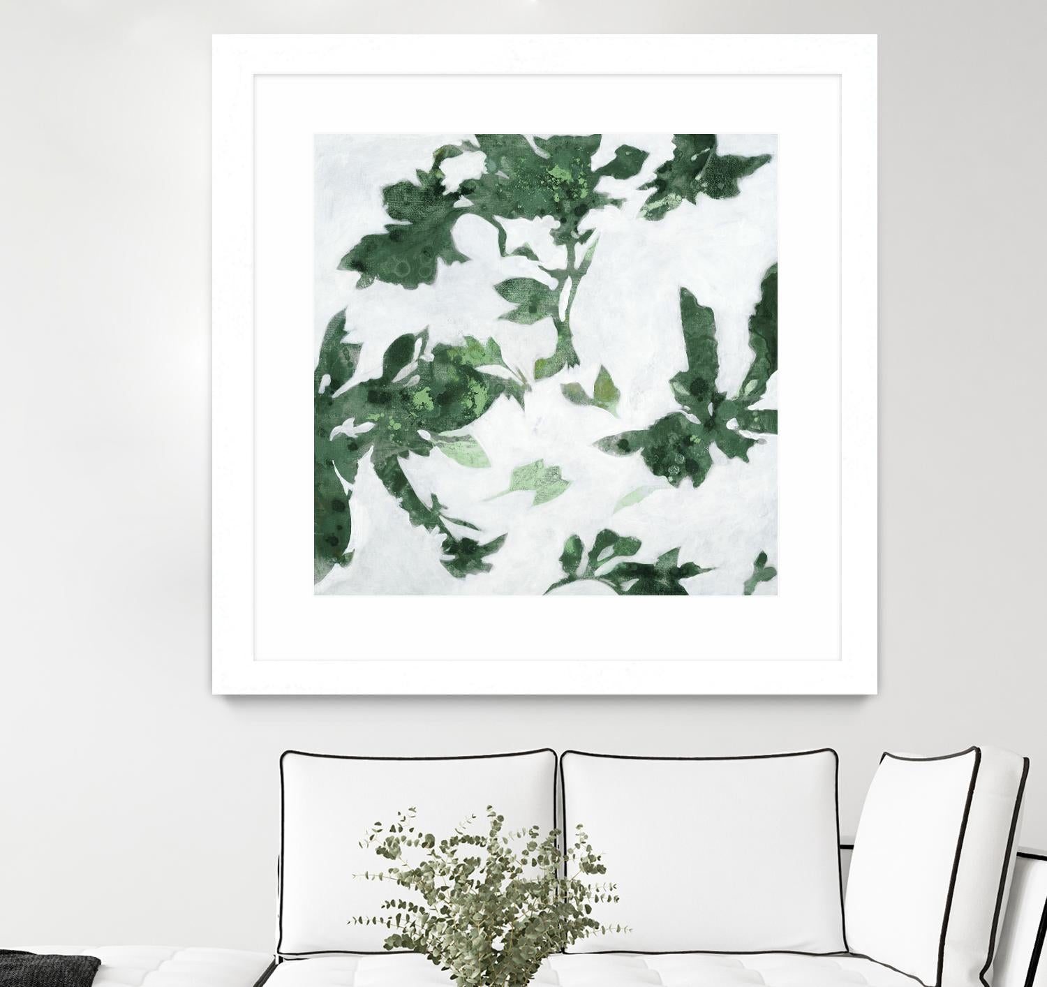 High Flying I V2 by Liz Jardine on GIANT ART - greens abstract floral flowers