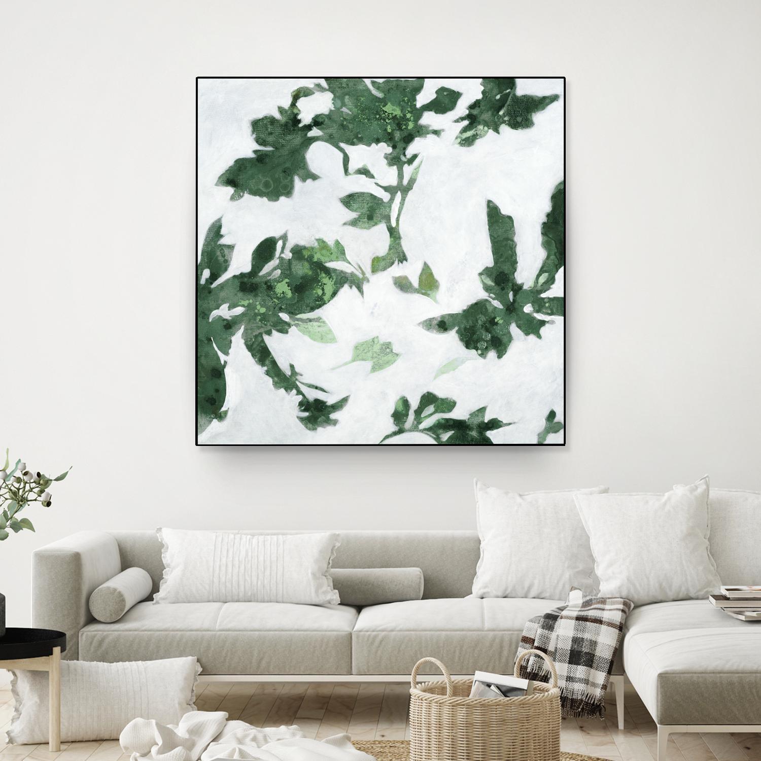 High Flying I V2 by Liz Jardine on GIANT ART - greens abstract floral flowers