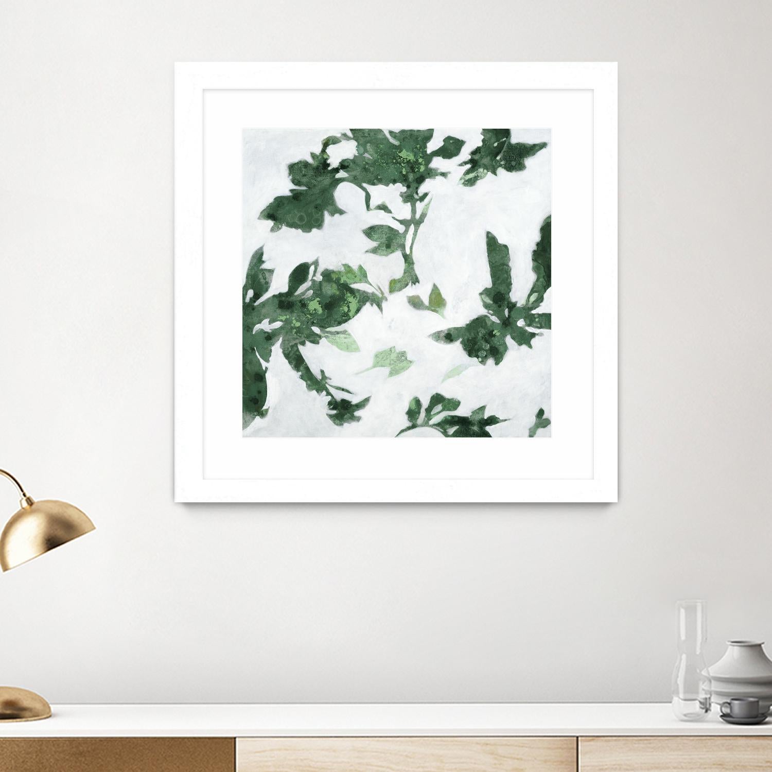 High Flying I V2 by Liz Jardine on GIANT ART - greens abstract floral flowers