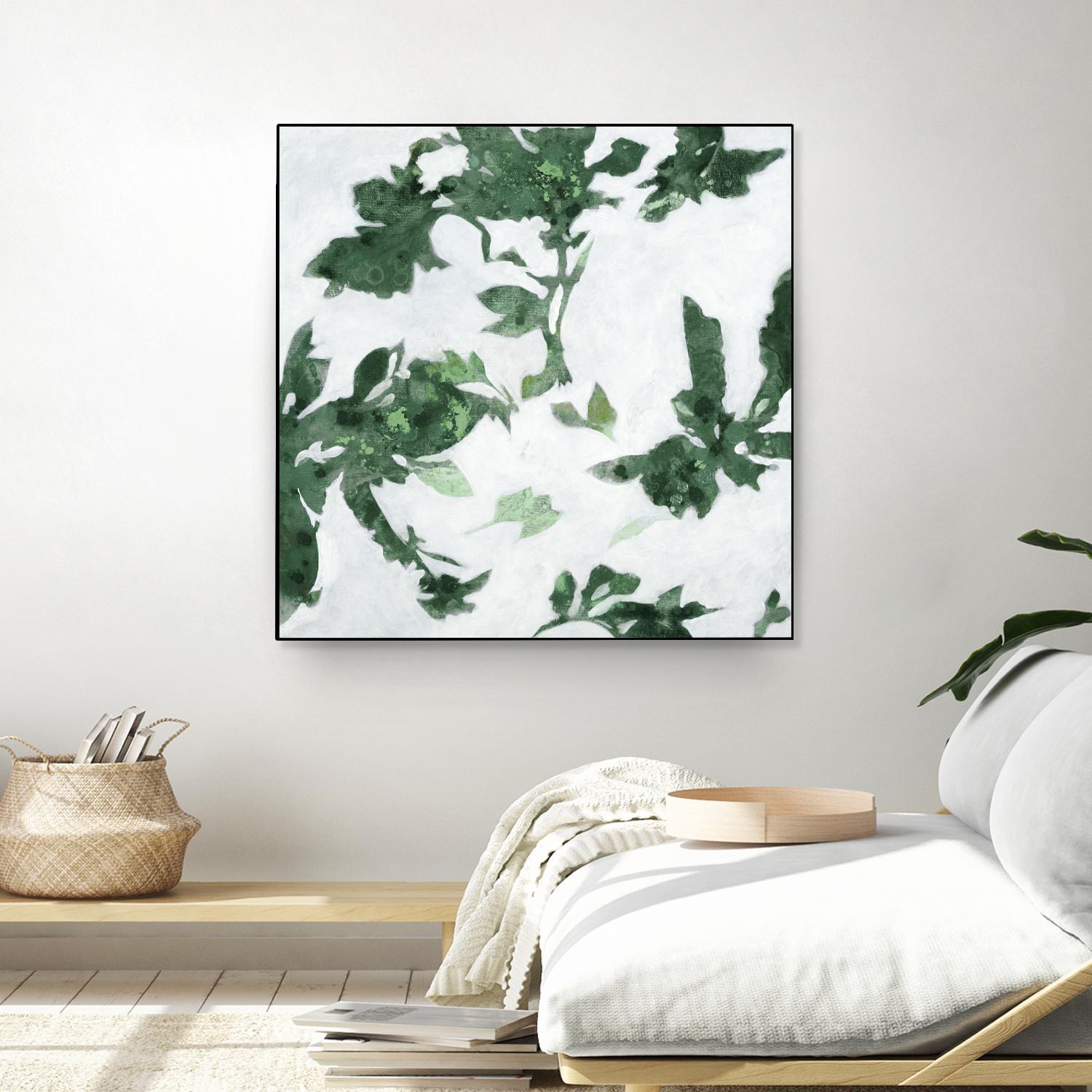 High Flying I V2 by Liz Jardine on GIANT ART - greens abstract floral flowers