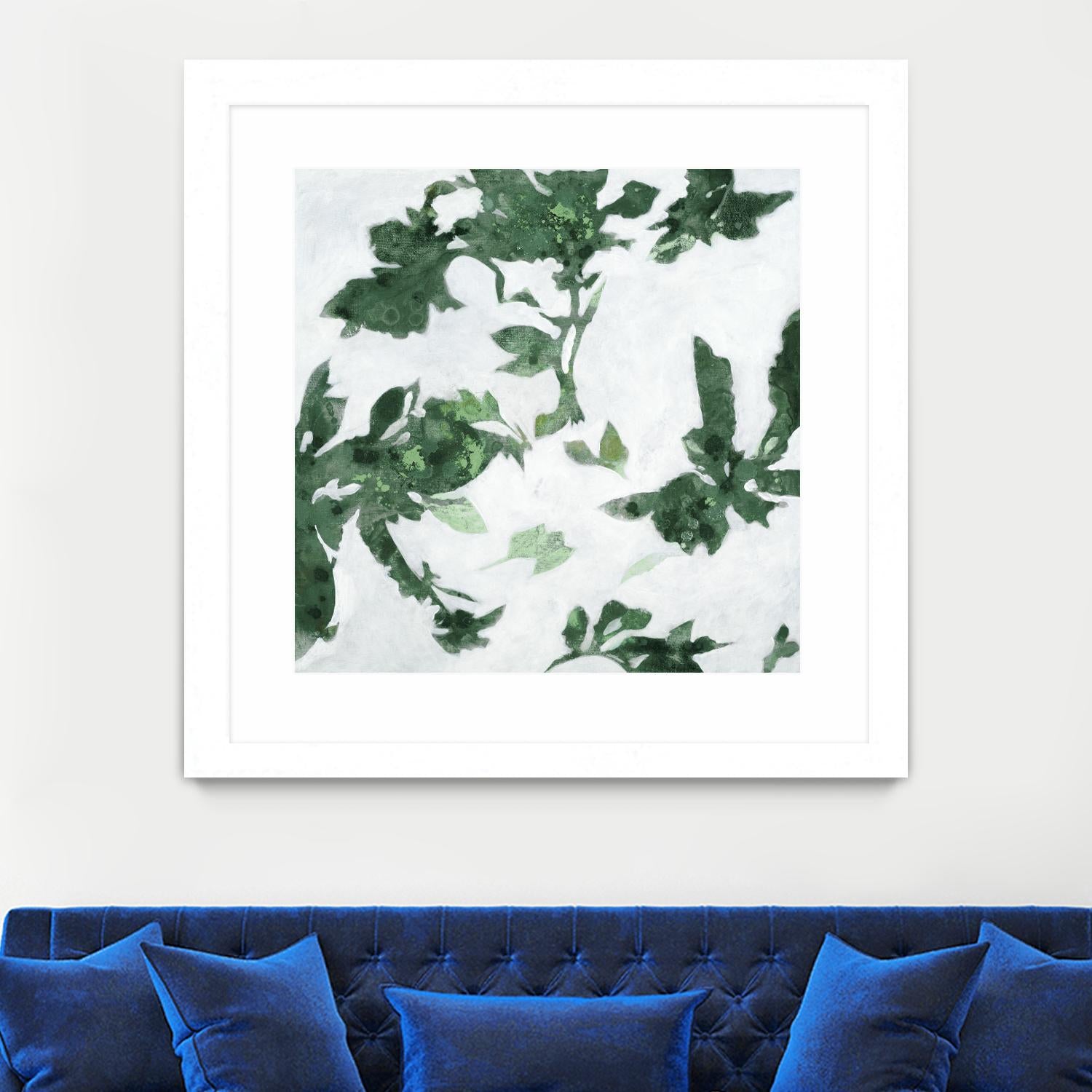 High Flying I V2 by Liz Jardine on GIANT ART - greens abstract floral flowers