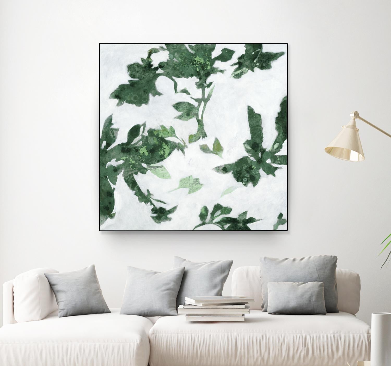 High Flying I V2 by Liz Jardine on GIANT ART - greens abstract floral flowers