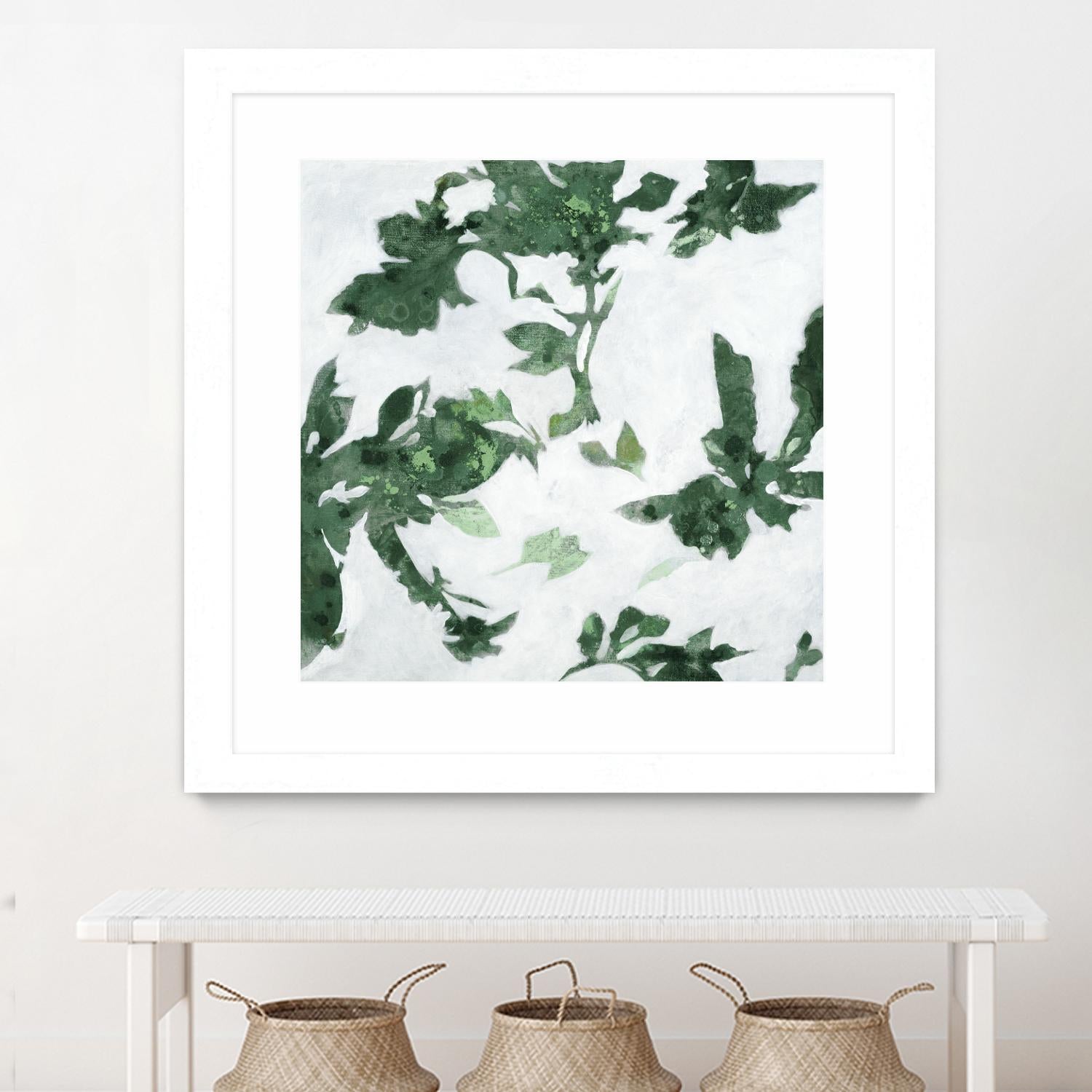 High Flying I V2 by Liz Jardine on GIANT ART - greens abstract floral flowers