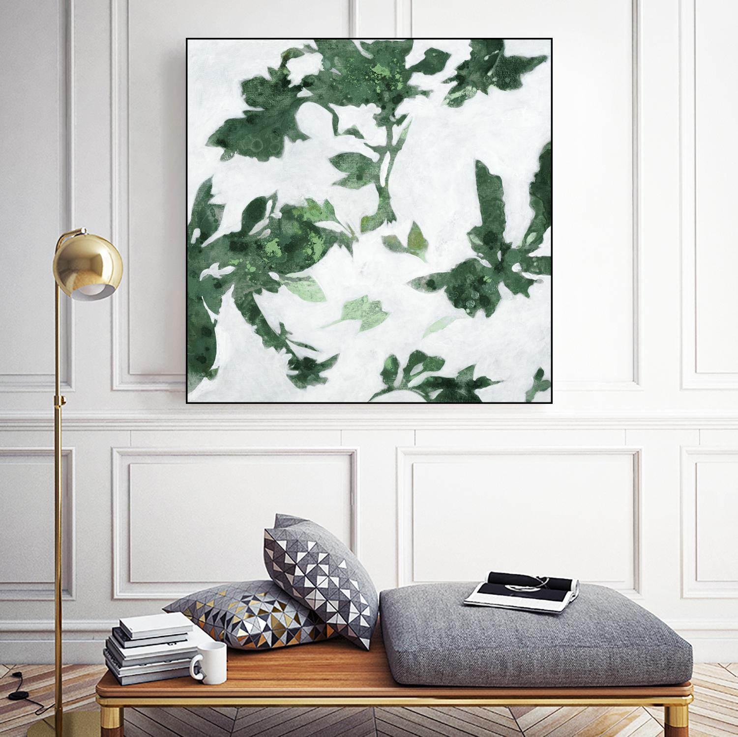 High Flying I V2 by Liz Jardine on GIANT ART - greens abstract floral flowers