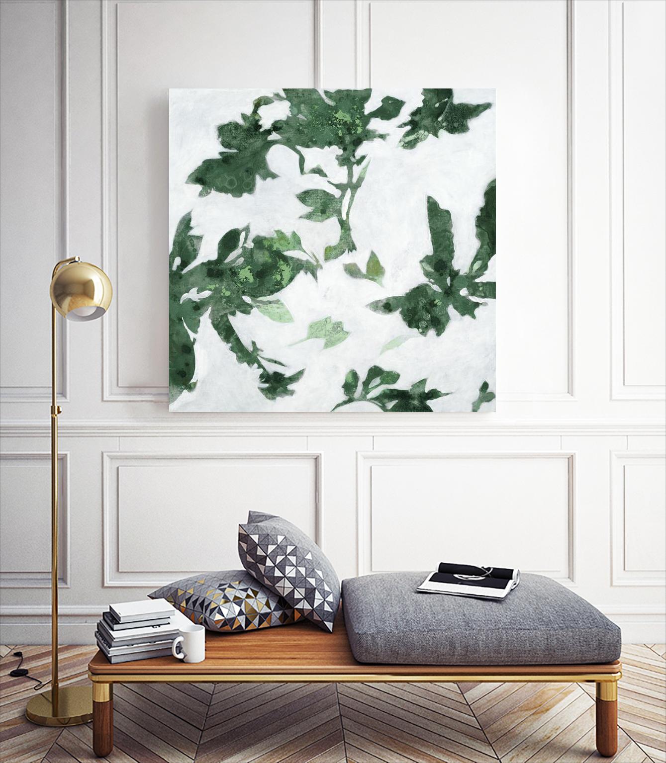 High Flying I V2 by Liz Jardine on GIANT ART - greens abstract floral flowers