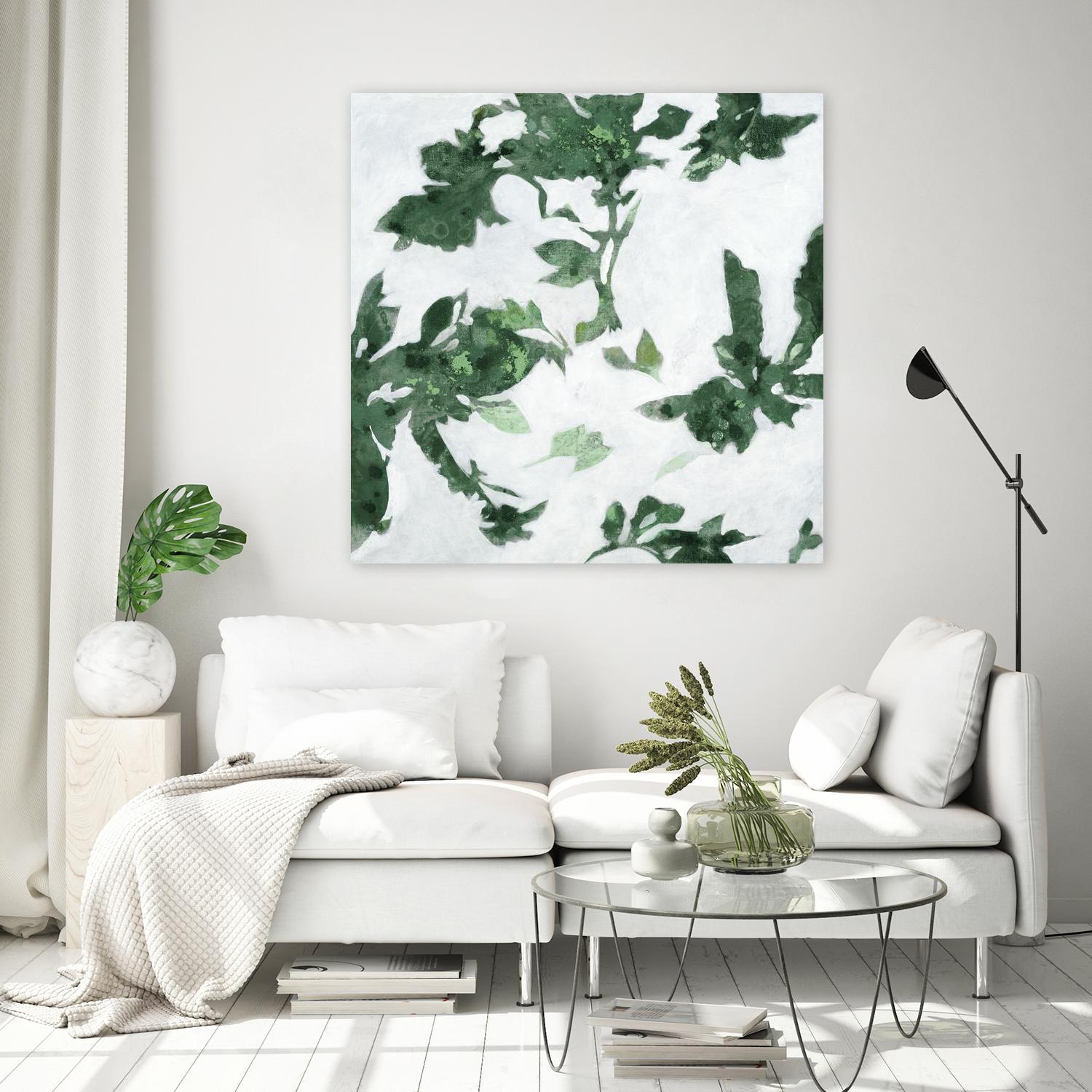 High Flying I V2 by Liz Jardine on GIANT ART - greens abstract floral flowers