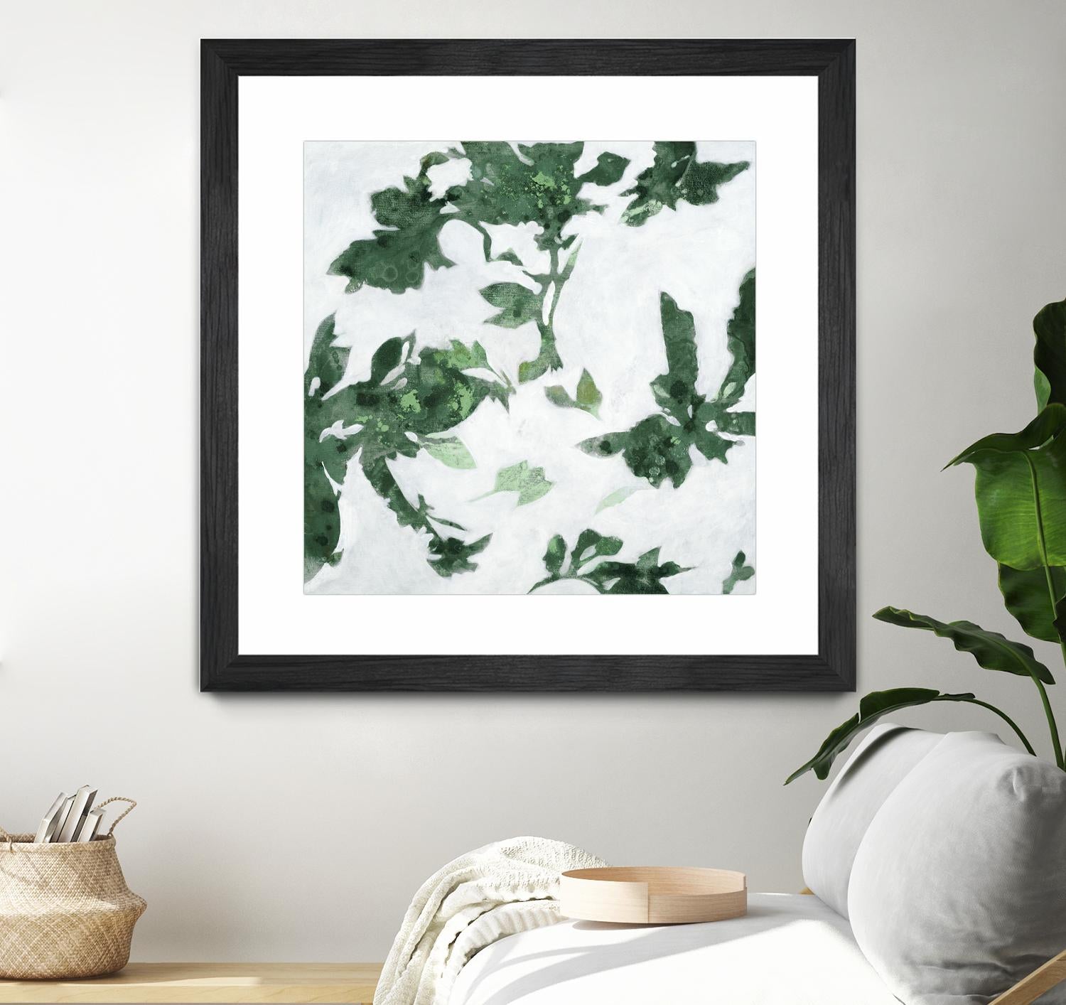 High Flying I V2 by Liz Jardine on GIANT ART - greens abstract floral flowers