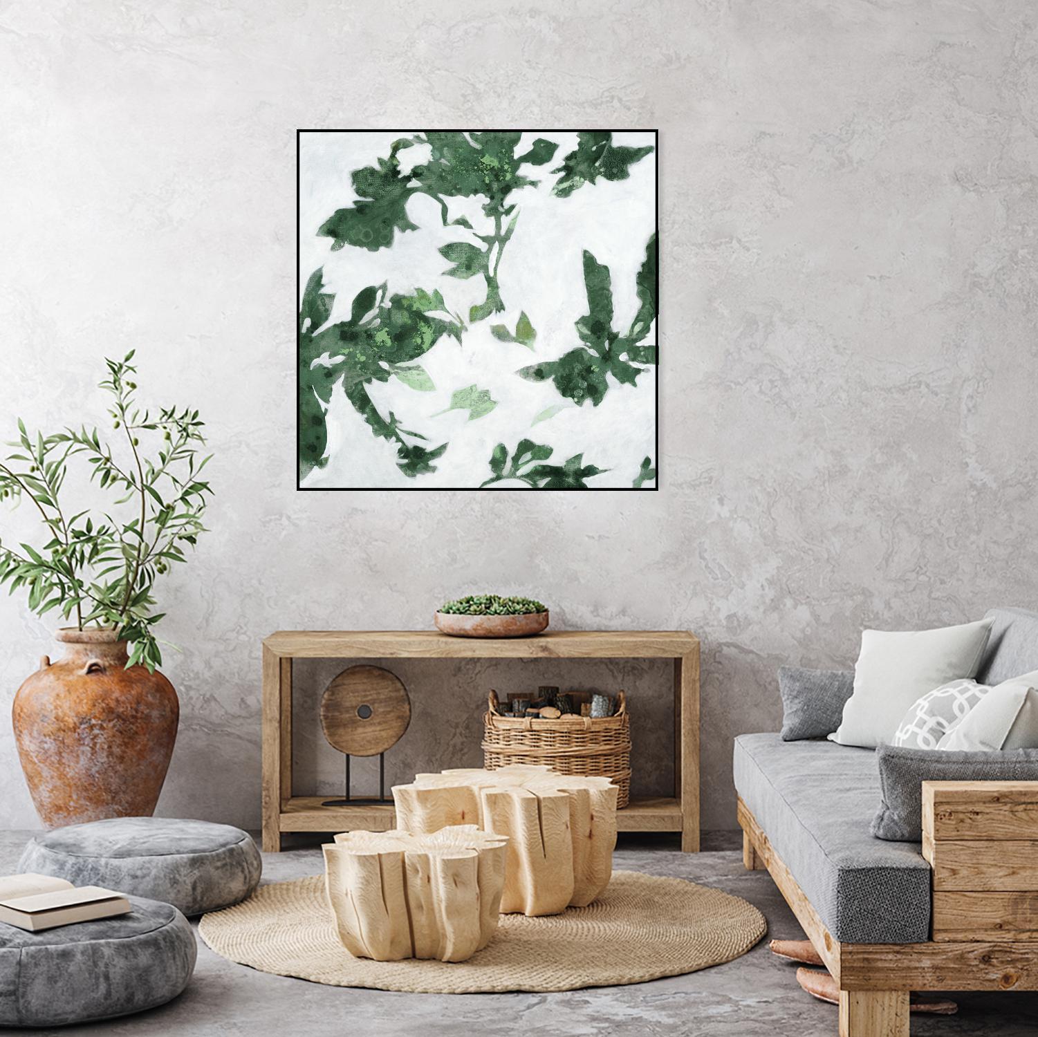 High Flying I V2 by Liz Jardine on GIANT ART - greens abstract floral flowers