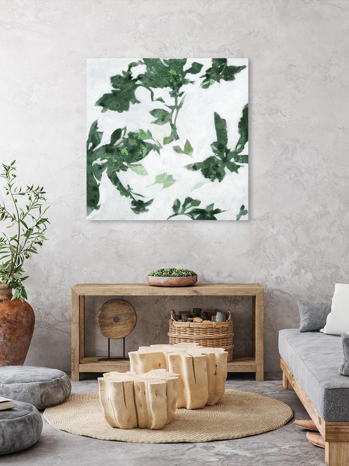 High Flying I V2 by Liz Jardine on GIANT ART - greens abstract floral flowers