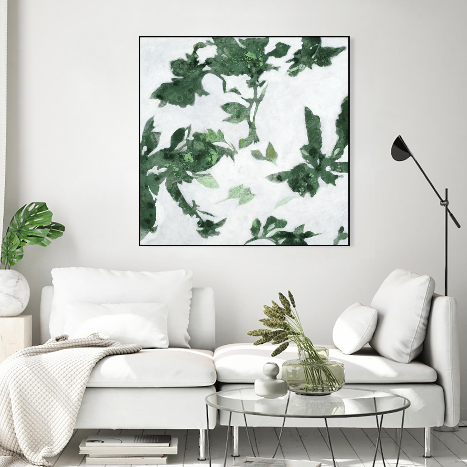 High Flying I V2 by Liz Jardine on GIANT ART - greens abstract floral flowers