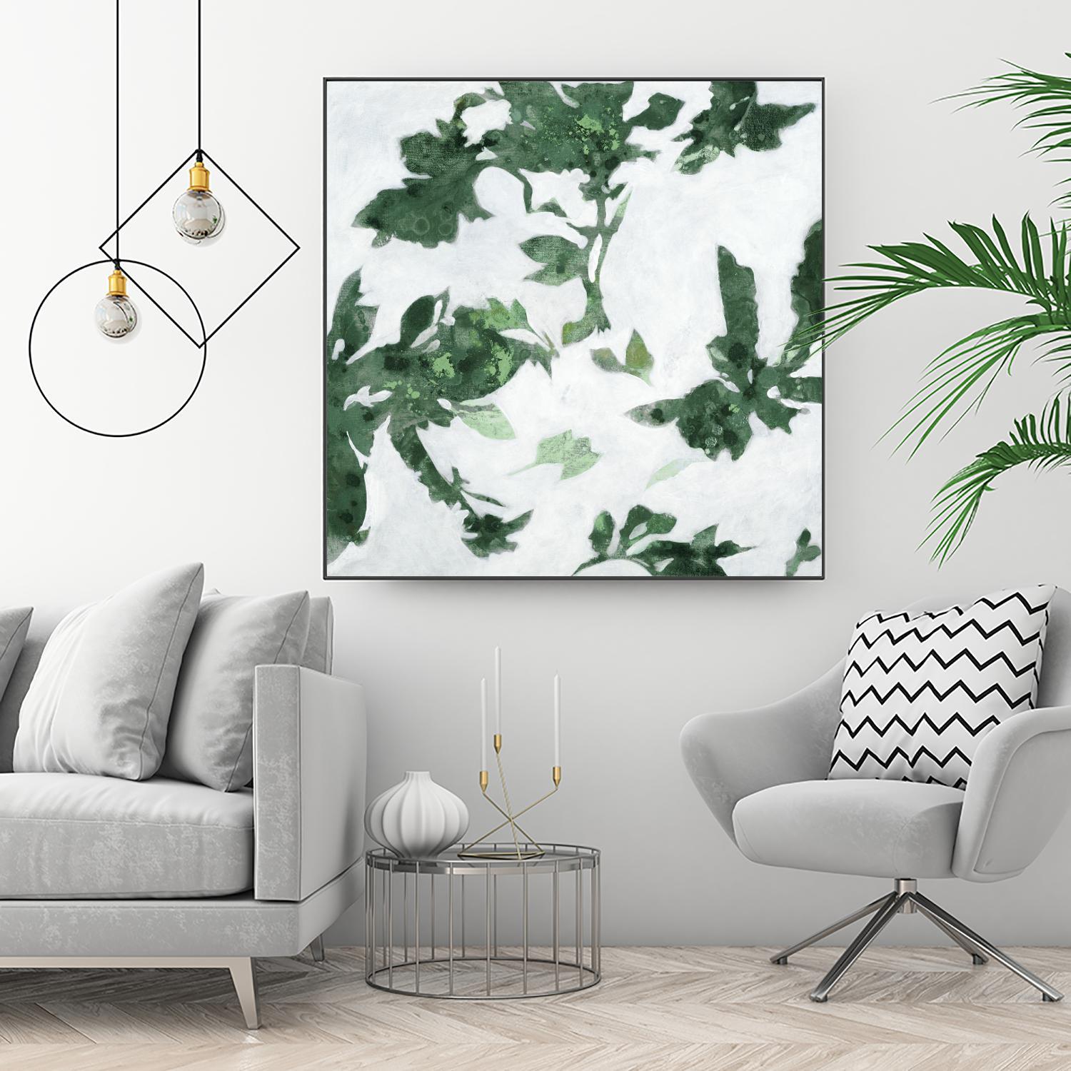 High Flying I V2 by Liz Jardine on GIANT ART - greens abstract floral flowers