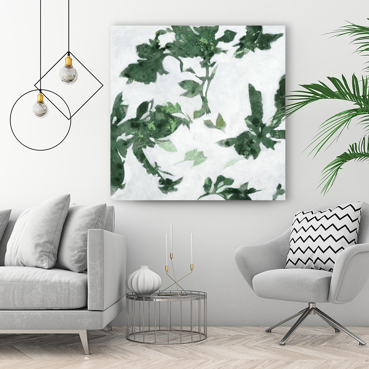 High Flying I V2 by Liz Jardine on GIANT ART - greens abstract floral flowers