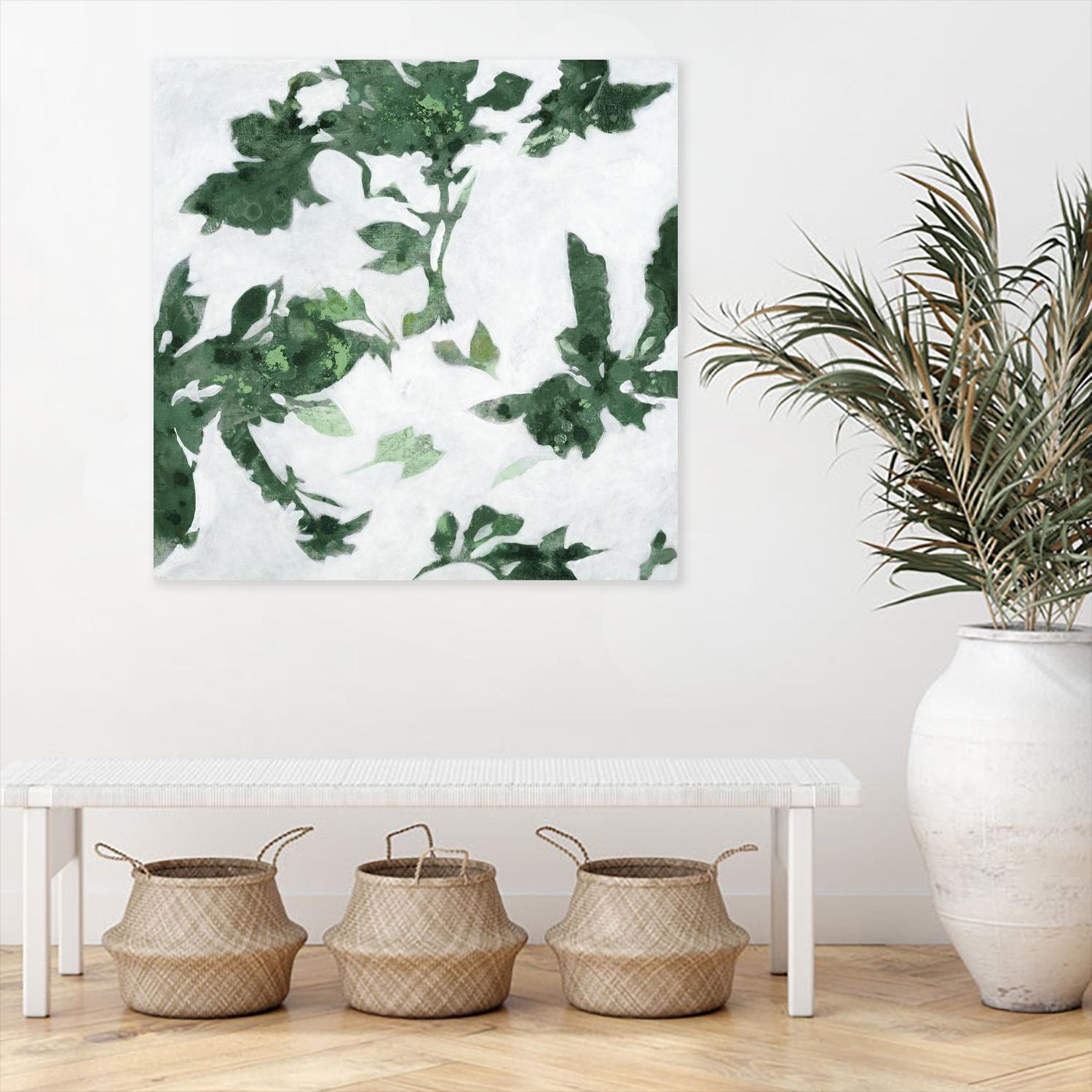 High Flying I V2 by Liz Jardine on GIANT ART - greens abstract floral flowers